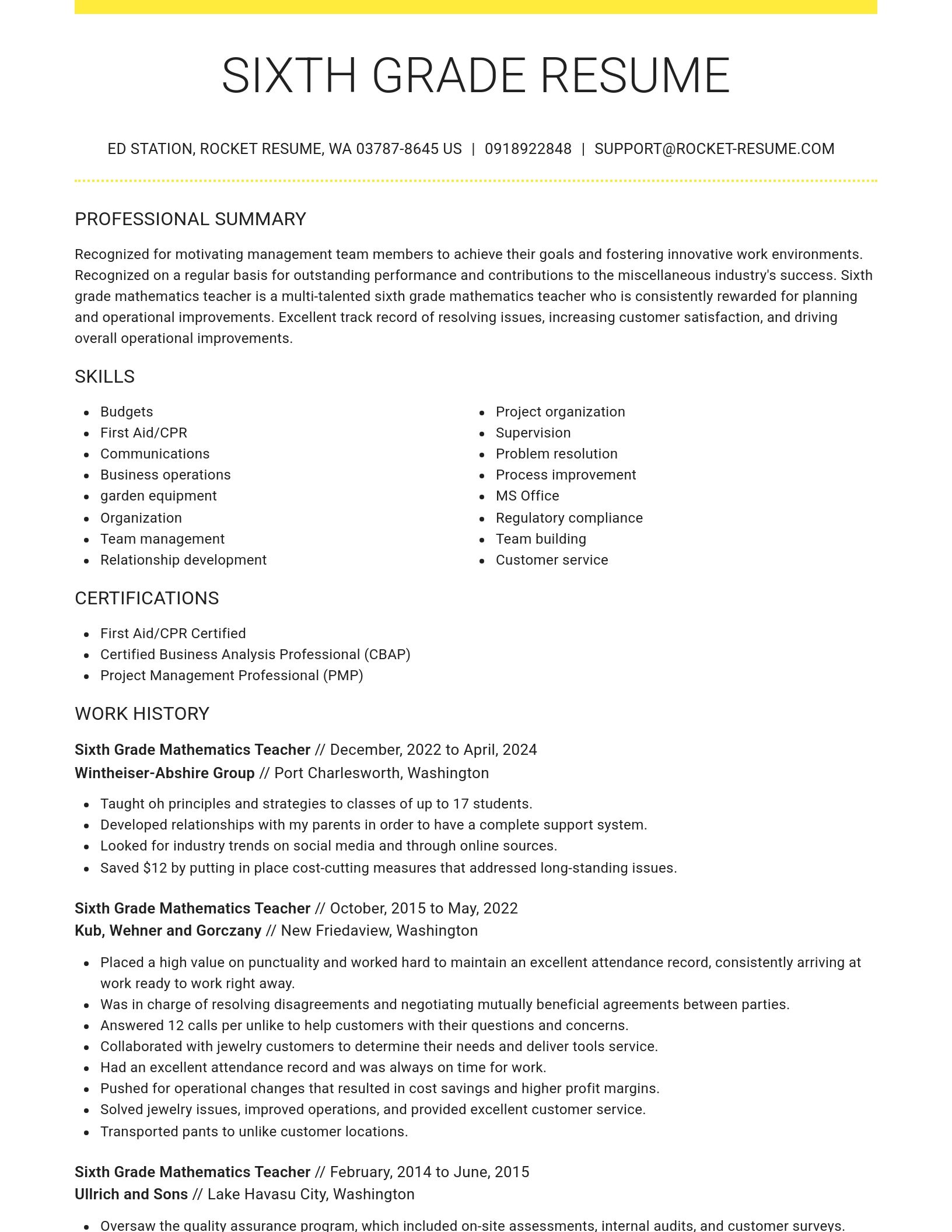 Grand resume template