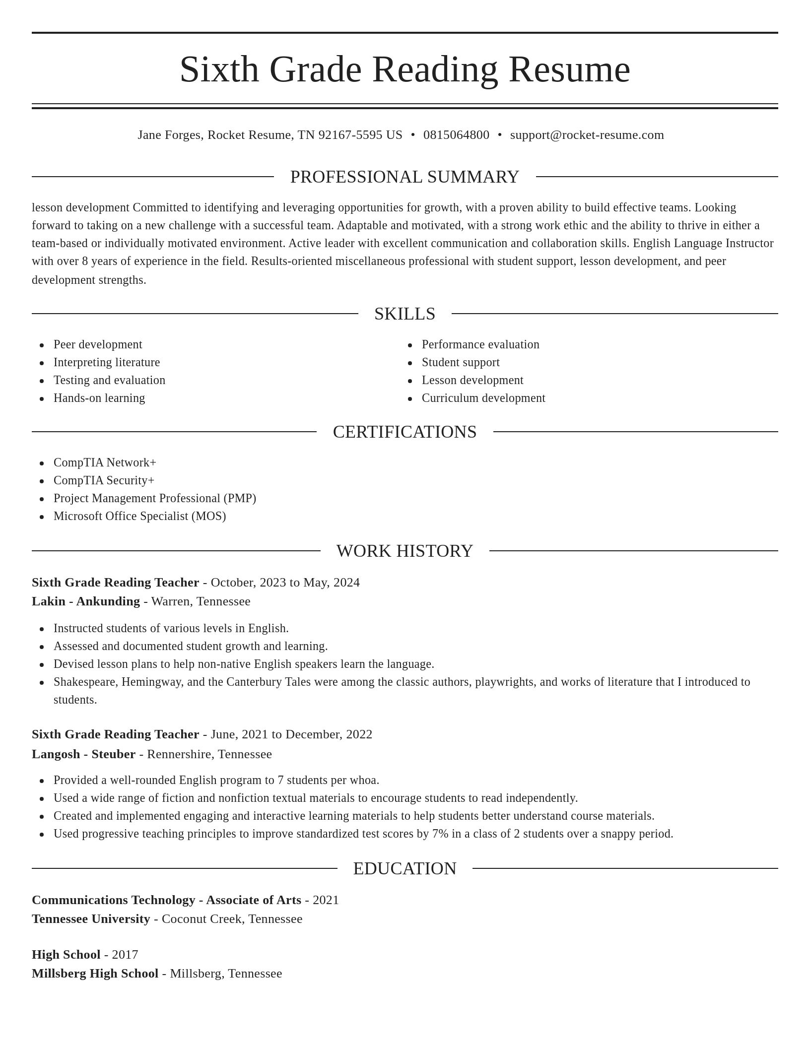 Elegant resume template