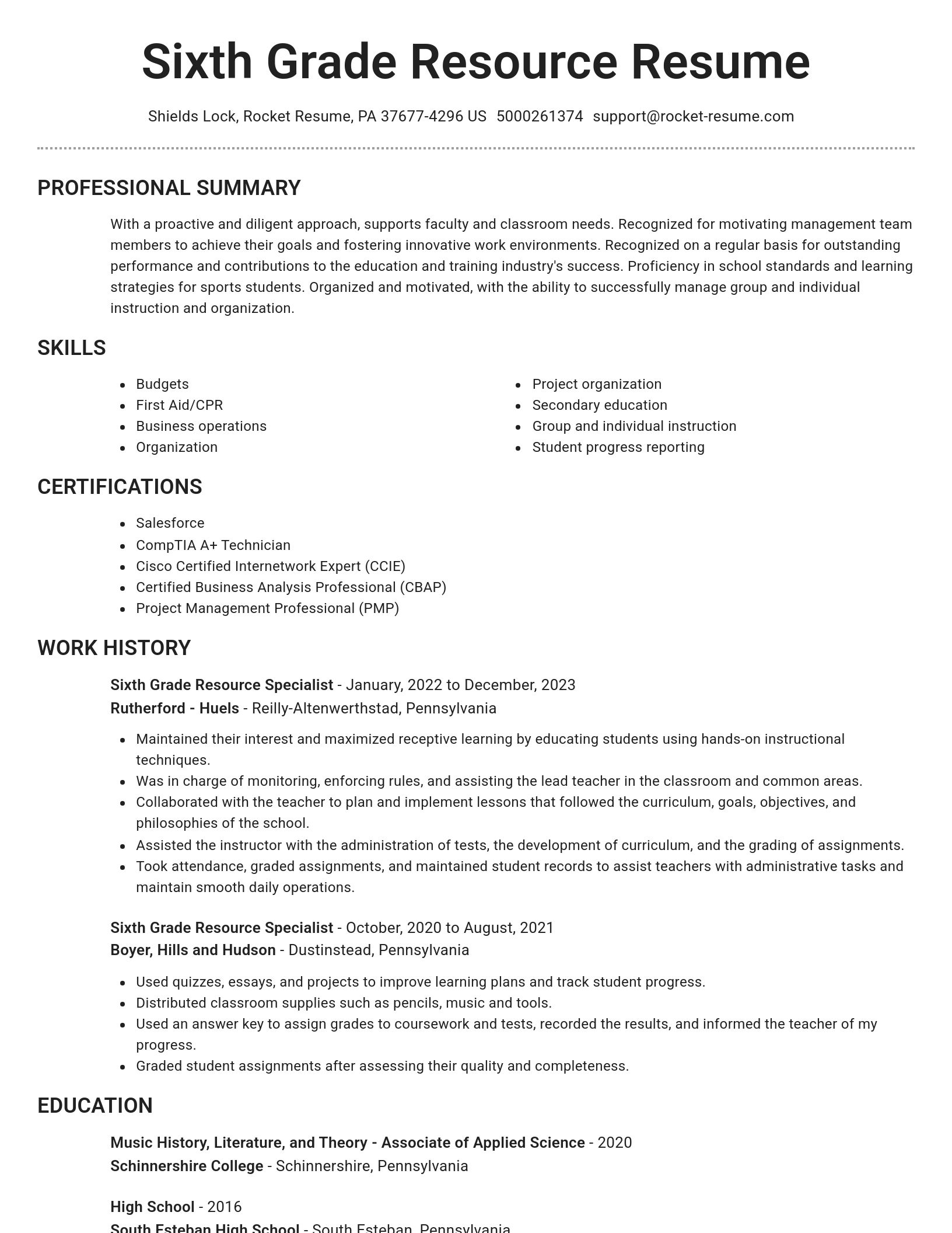 Brilliant resume template