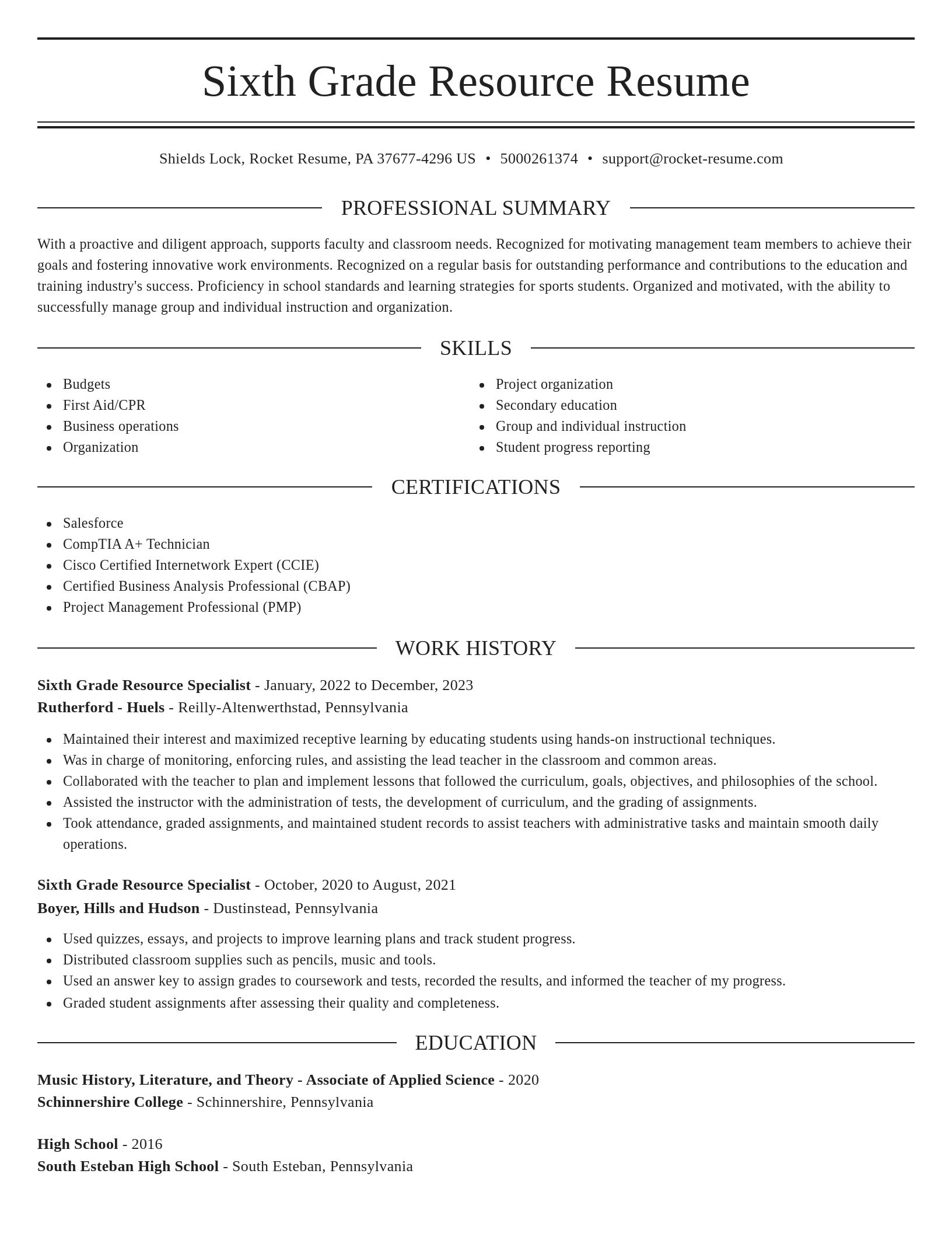 Elegant resume template