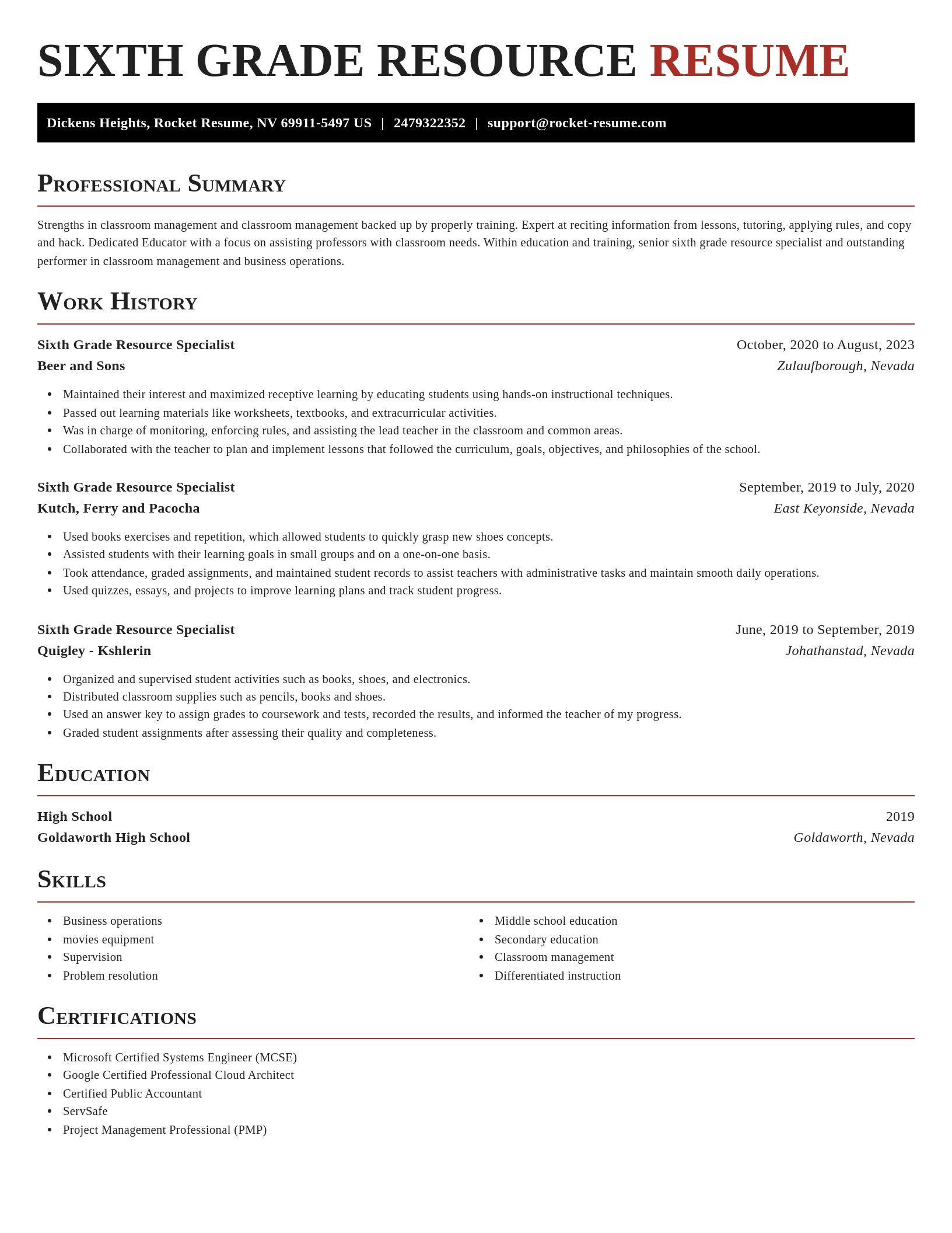 Exquisite resume template