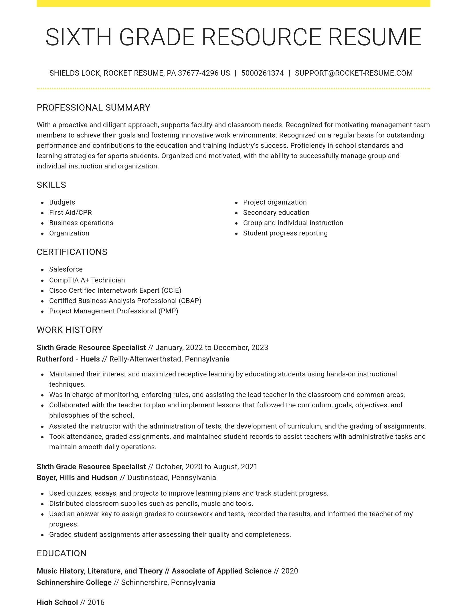 Grand resume template
