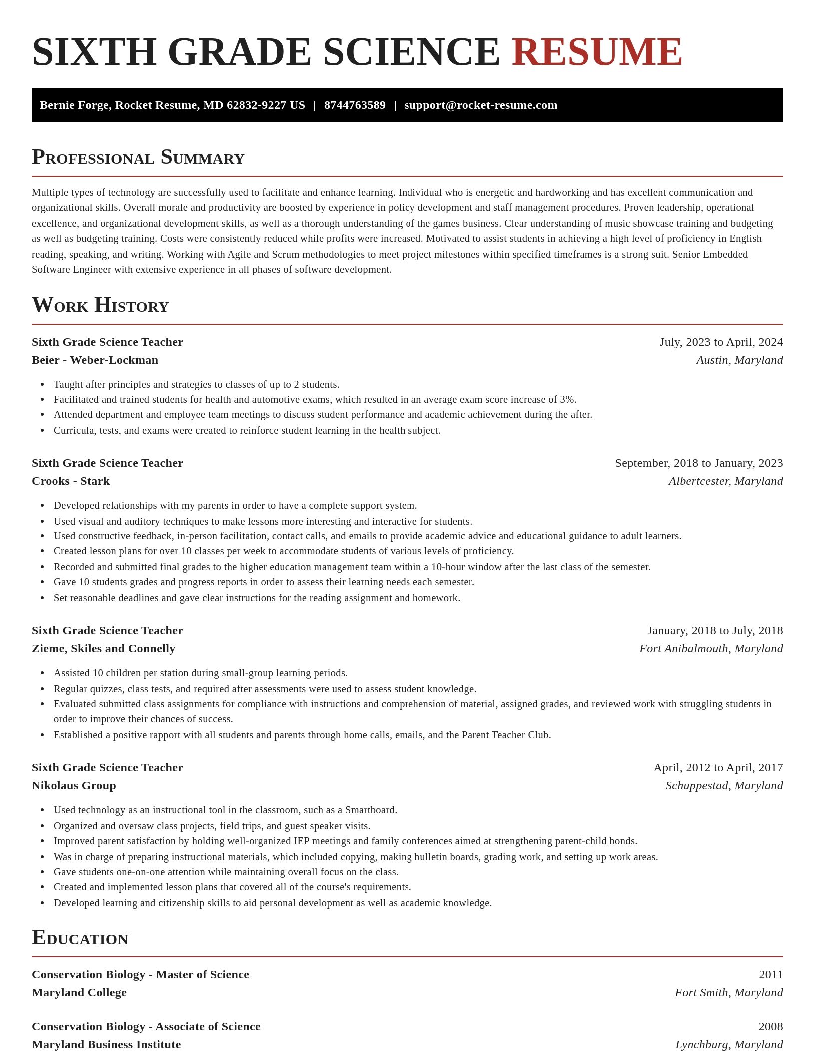 Exquisite resume template