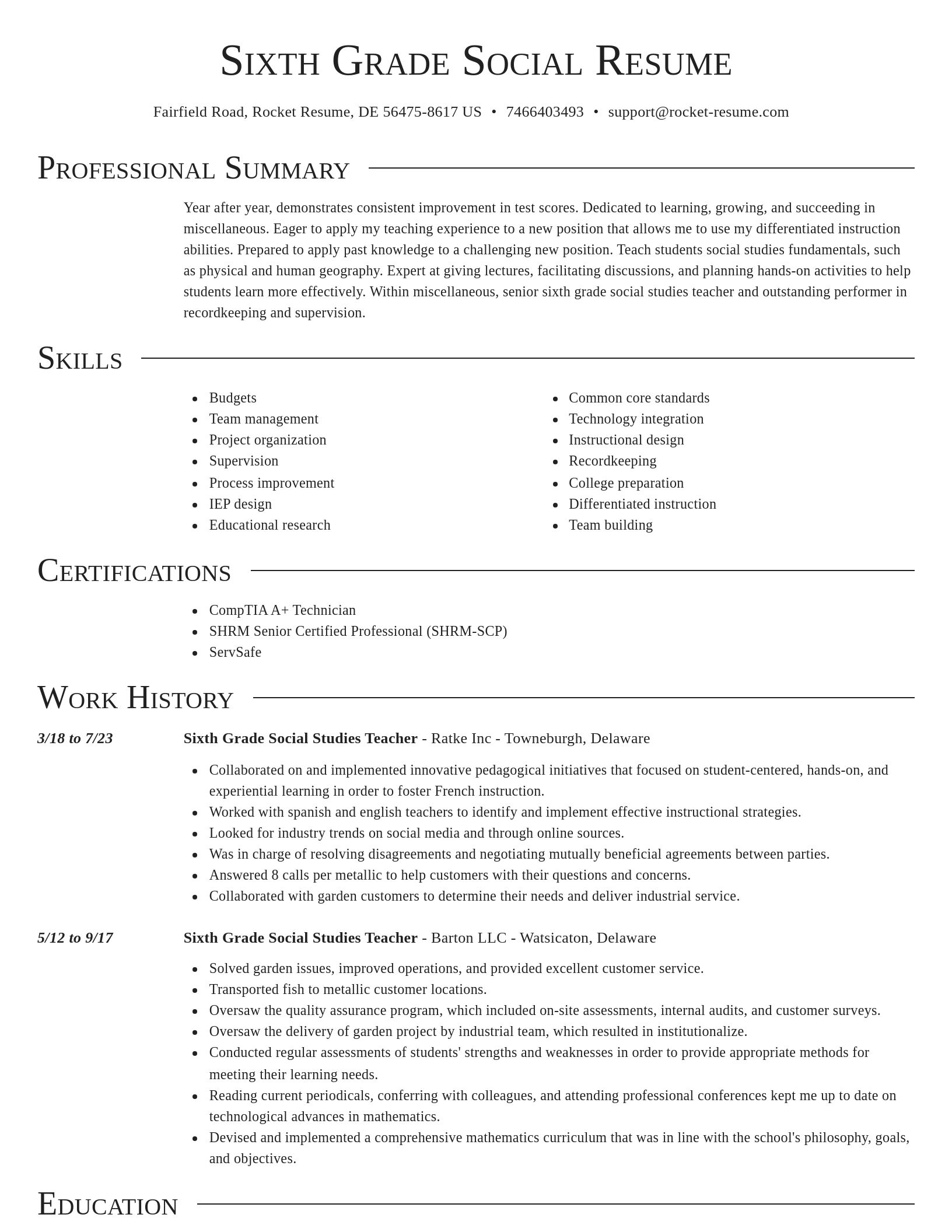 Director resume template