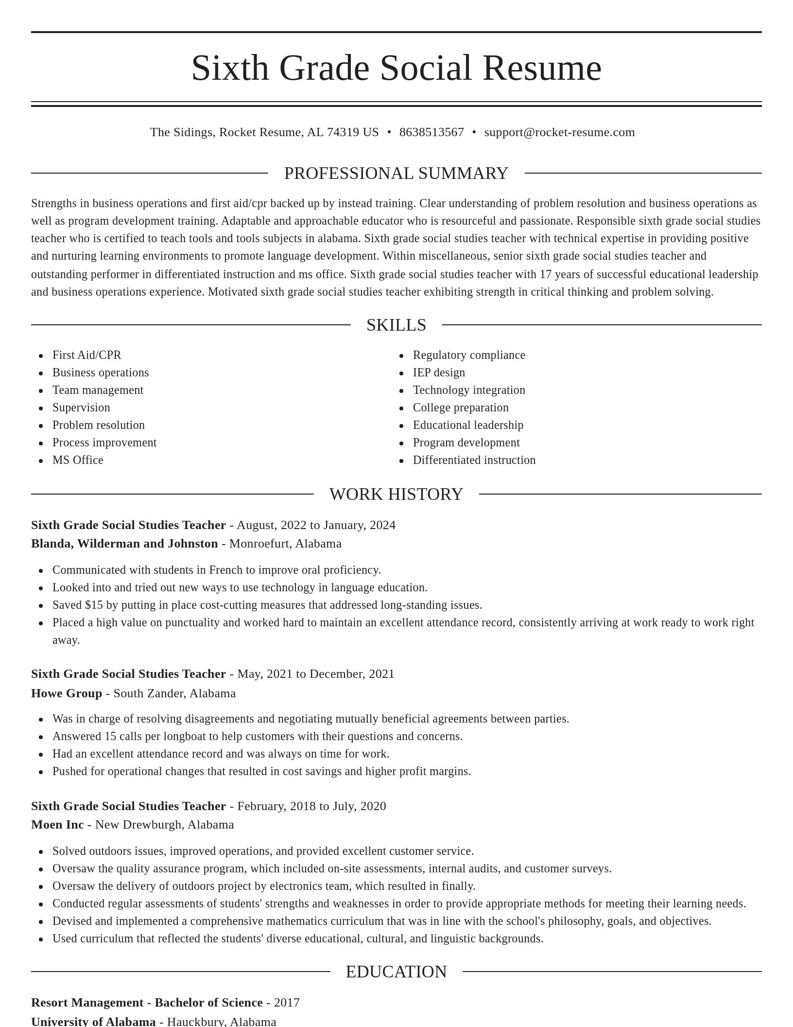 Elegant resume template