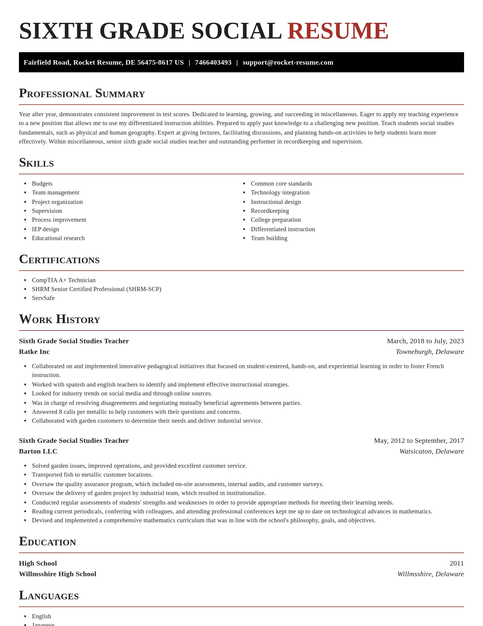 Exquisite resume template