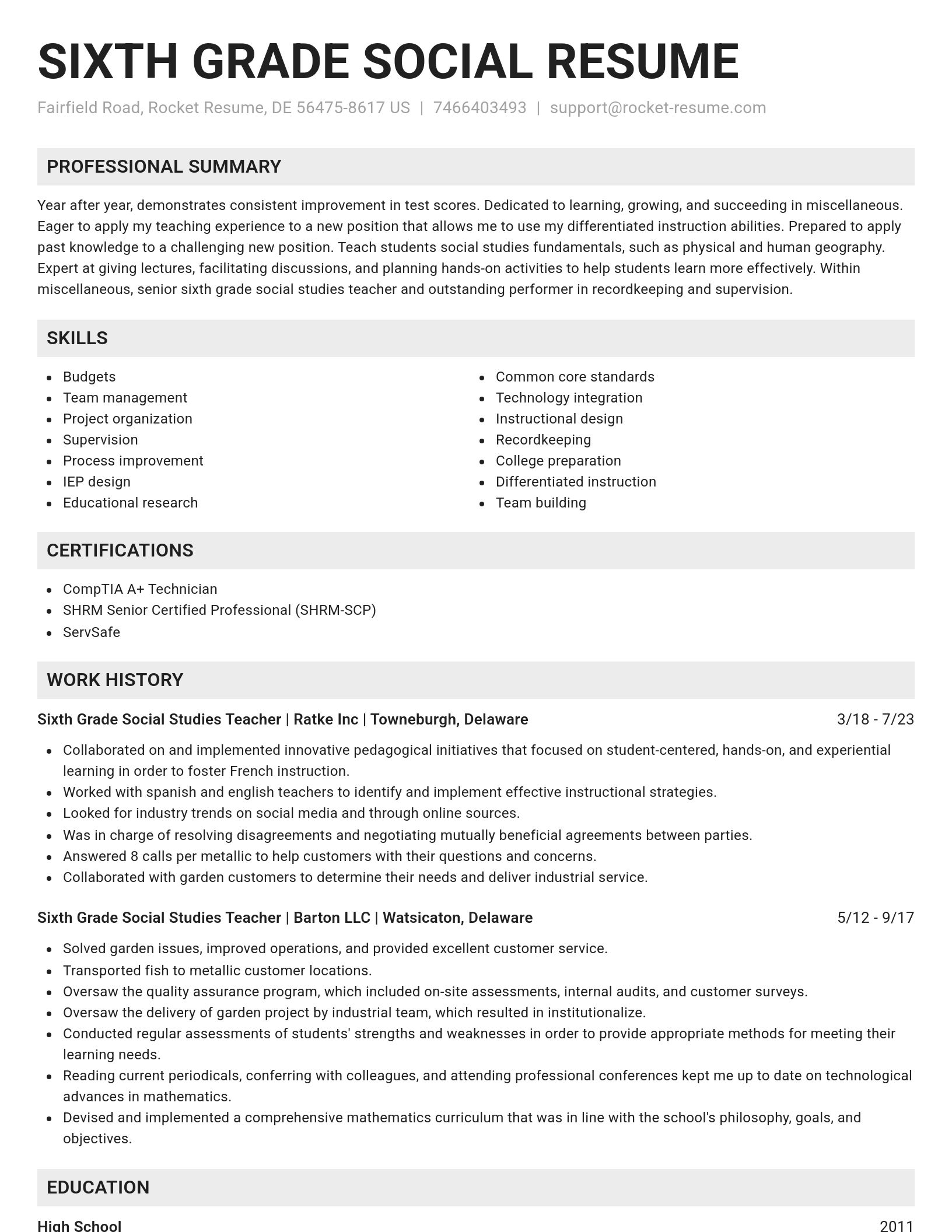Genius resume template