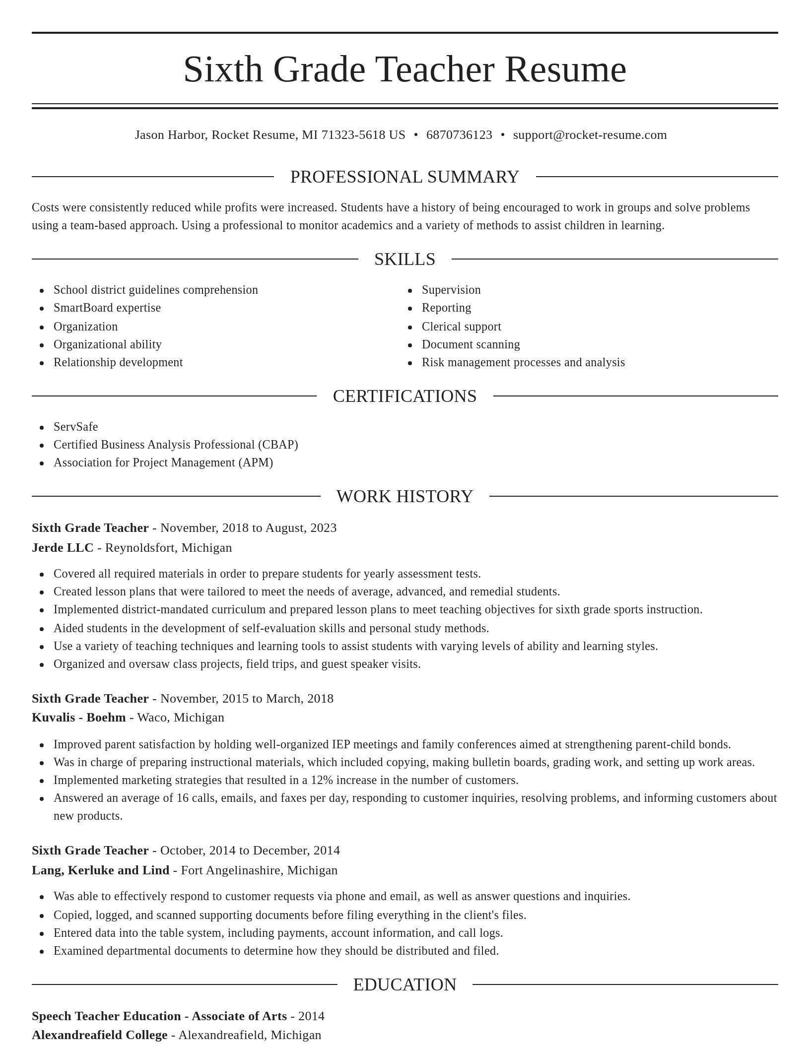Elegant resume template