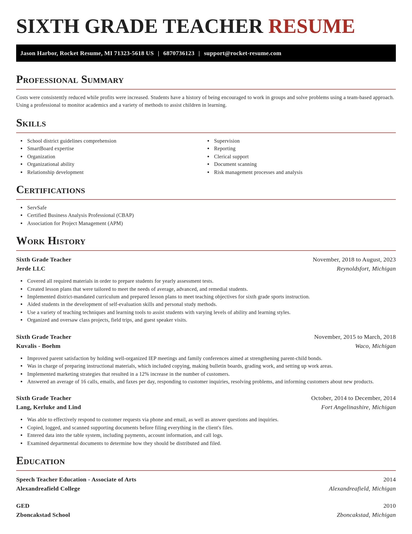 Exquisite resume template