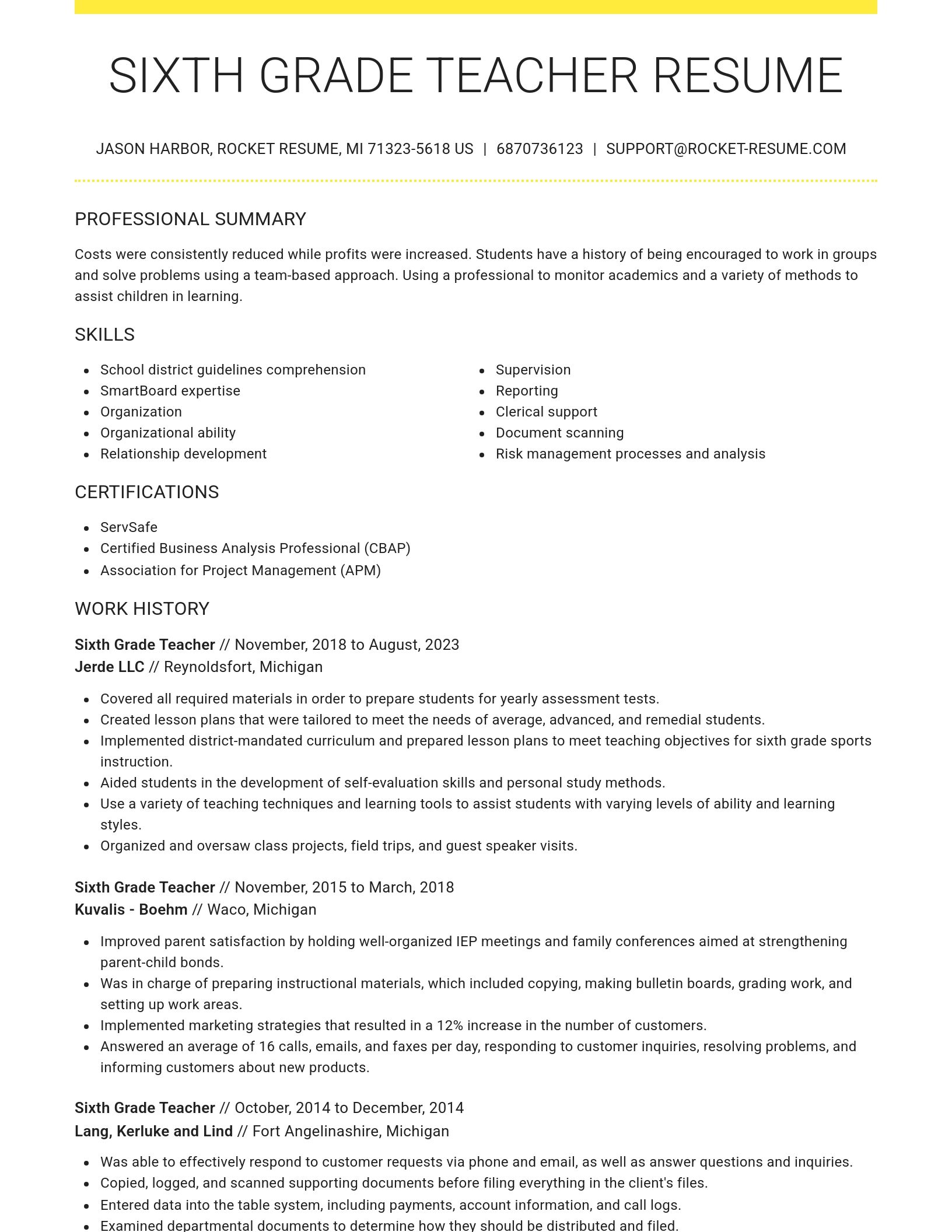 Grand resume template