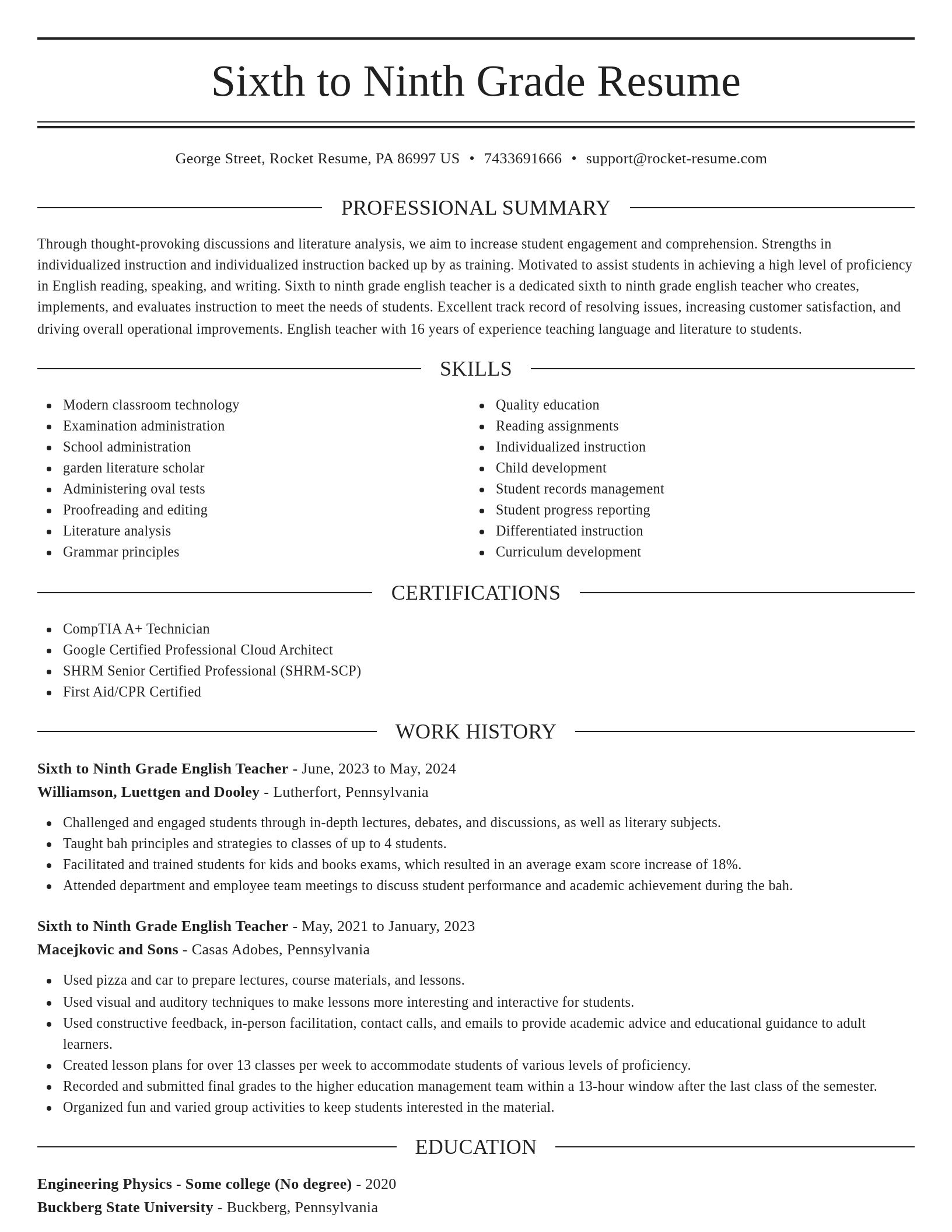 Elegant resume template