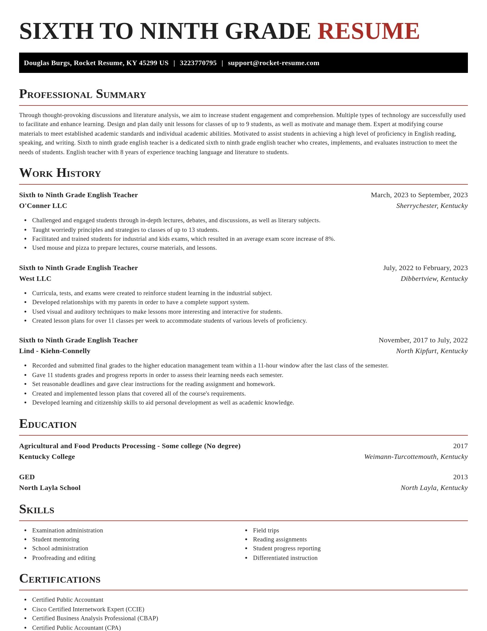 Exquisite resume template