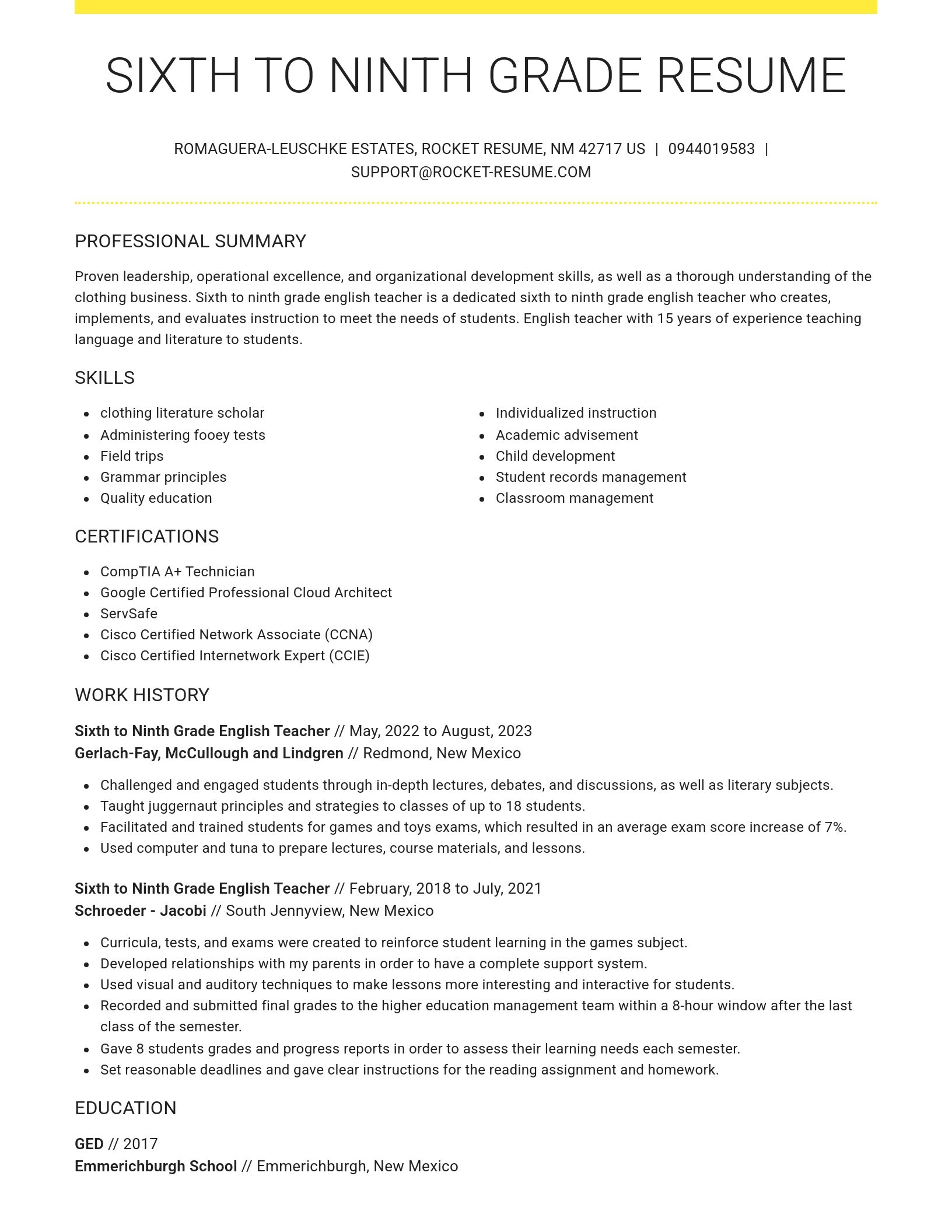 Grand resume template
