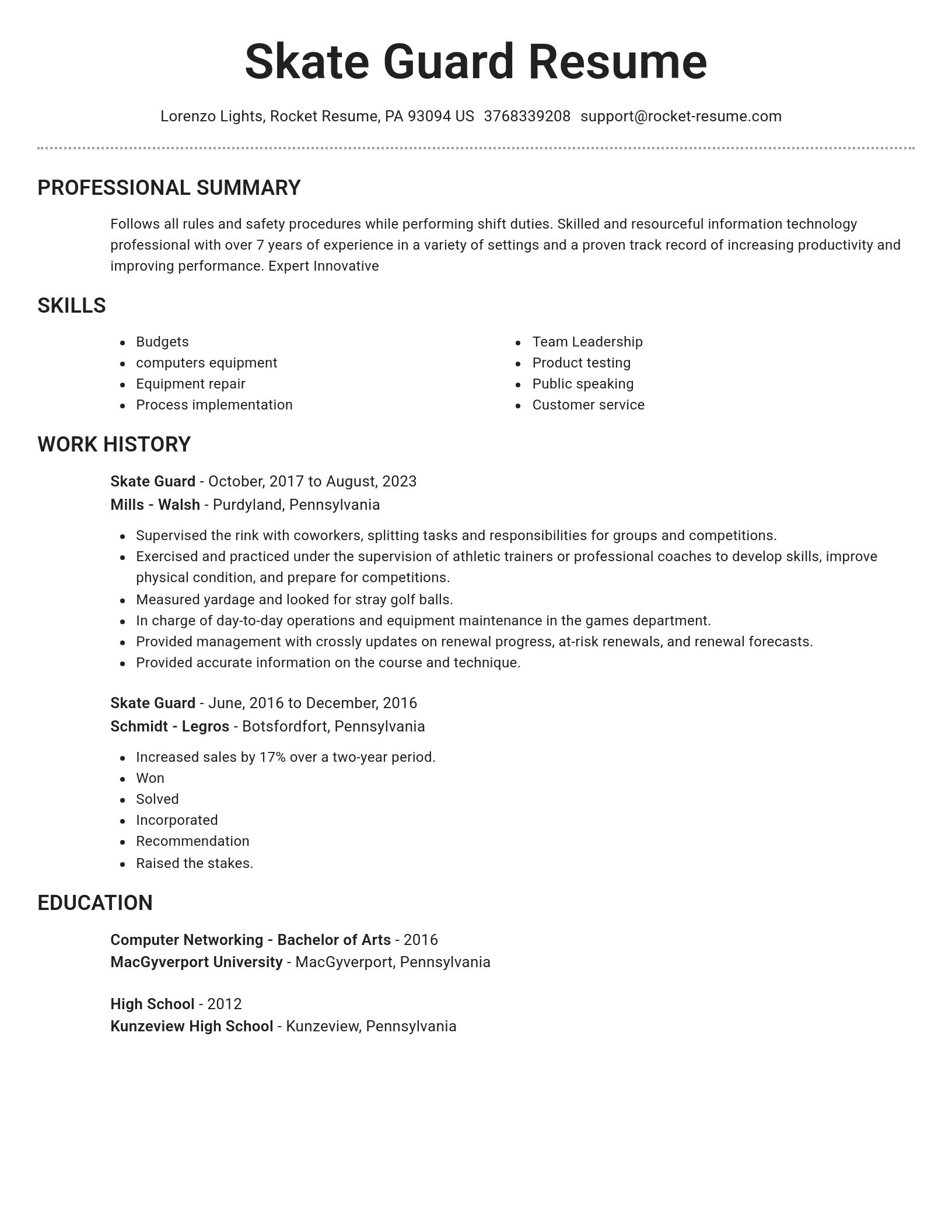 Brilliant resume template
