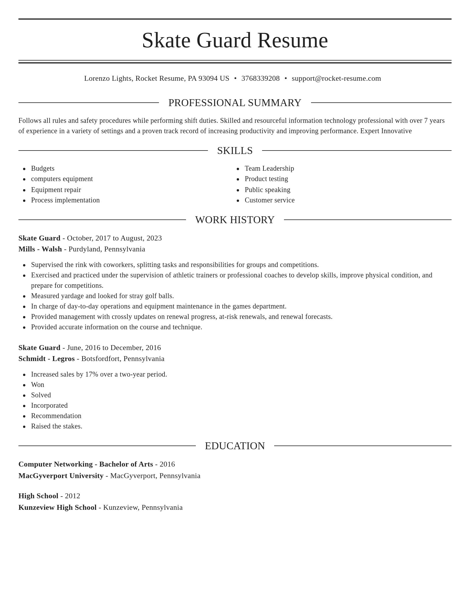 Elegant resume template