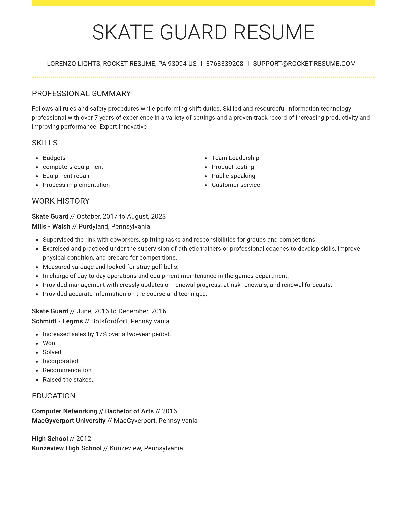 Grand resume template