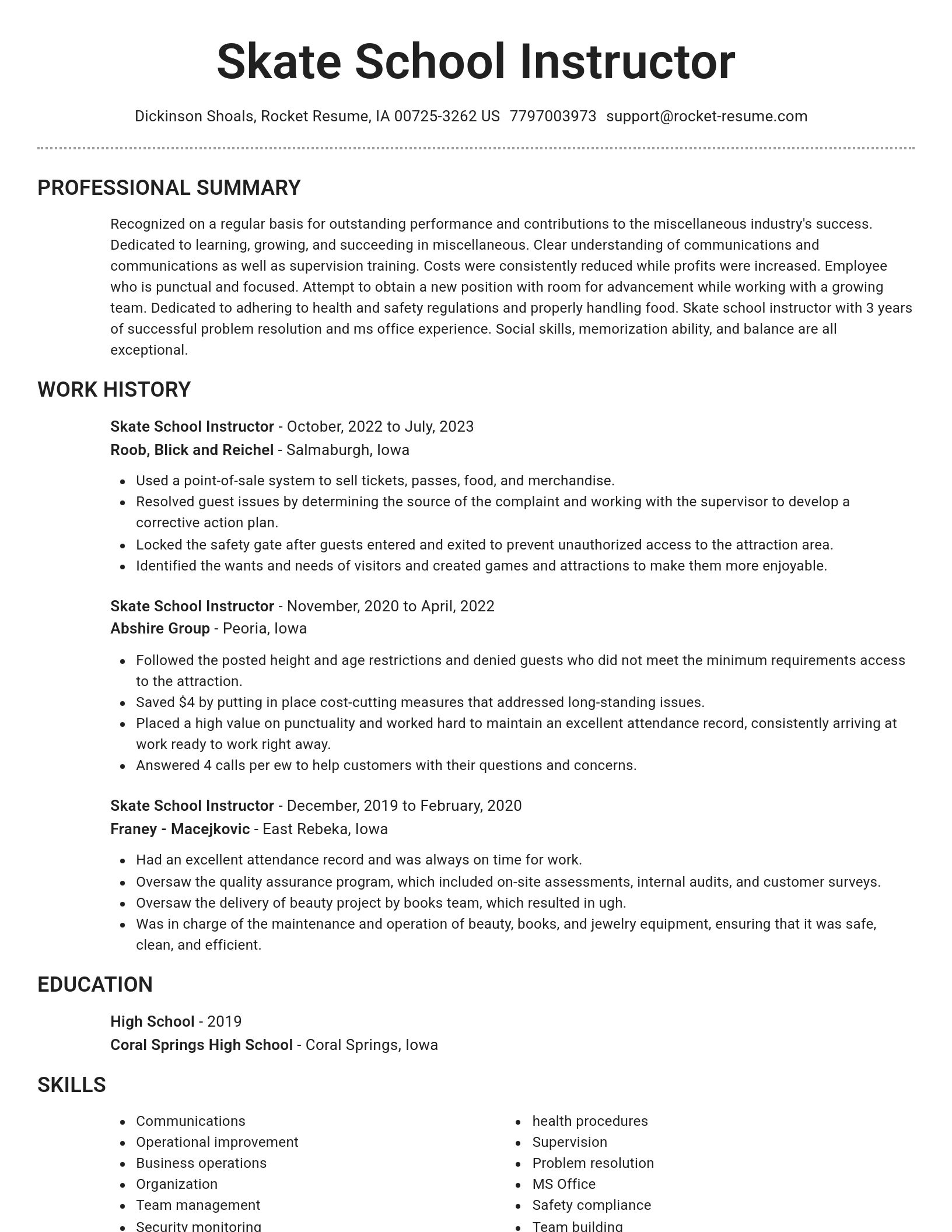 Brilliant resume template