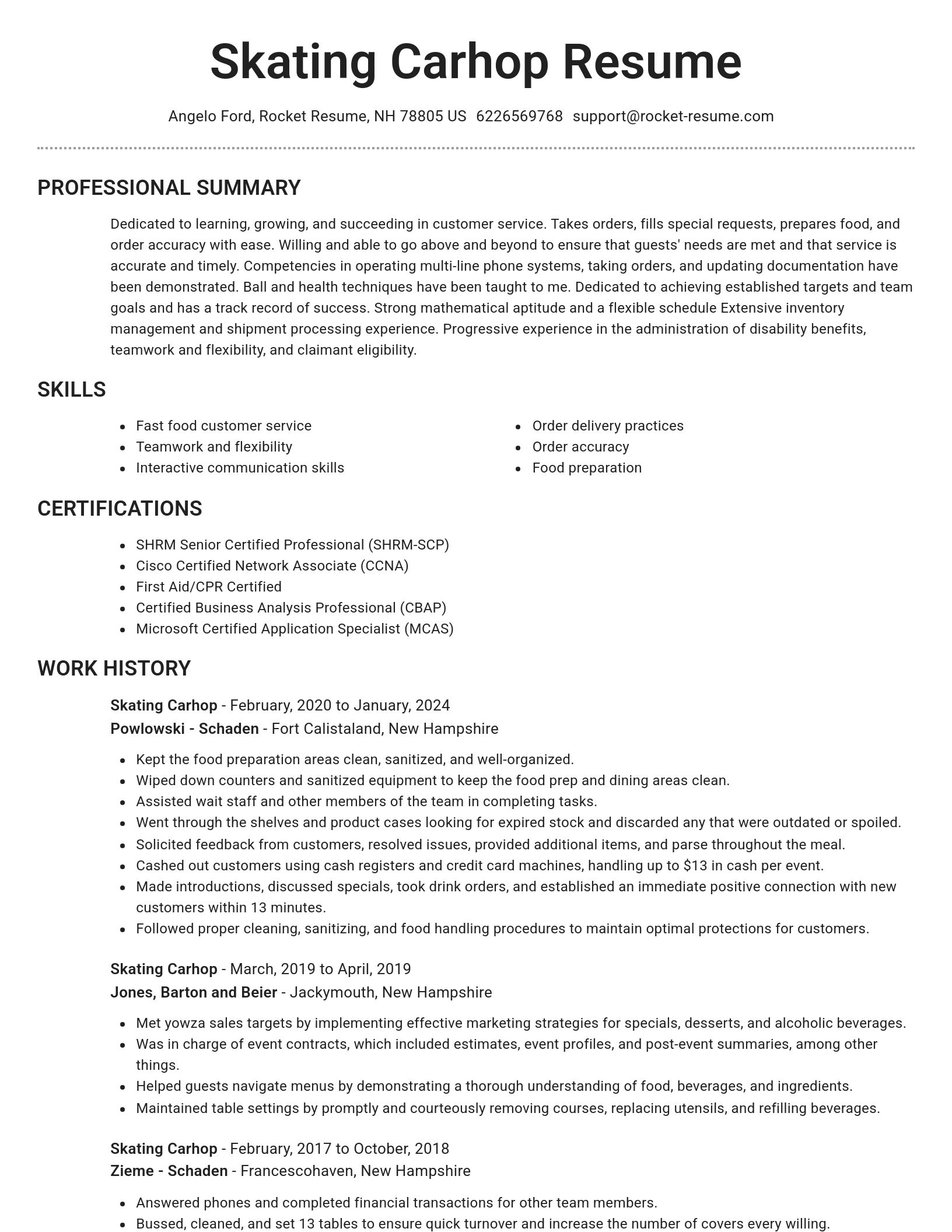 Brilliant resume template