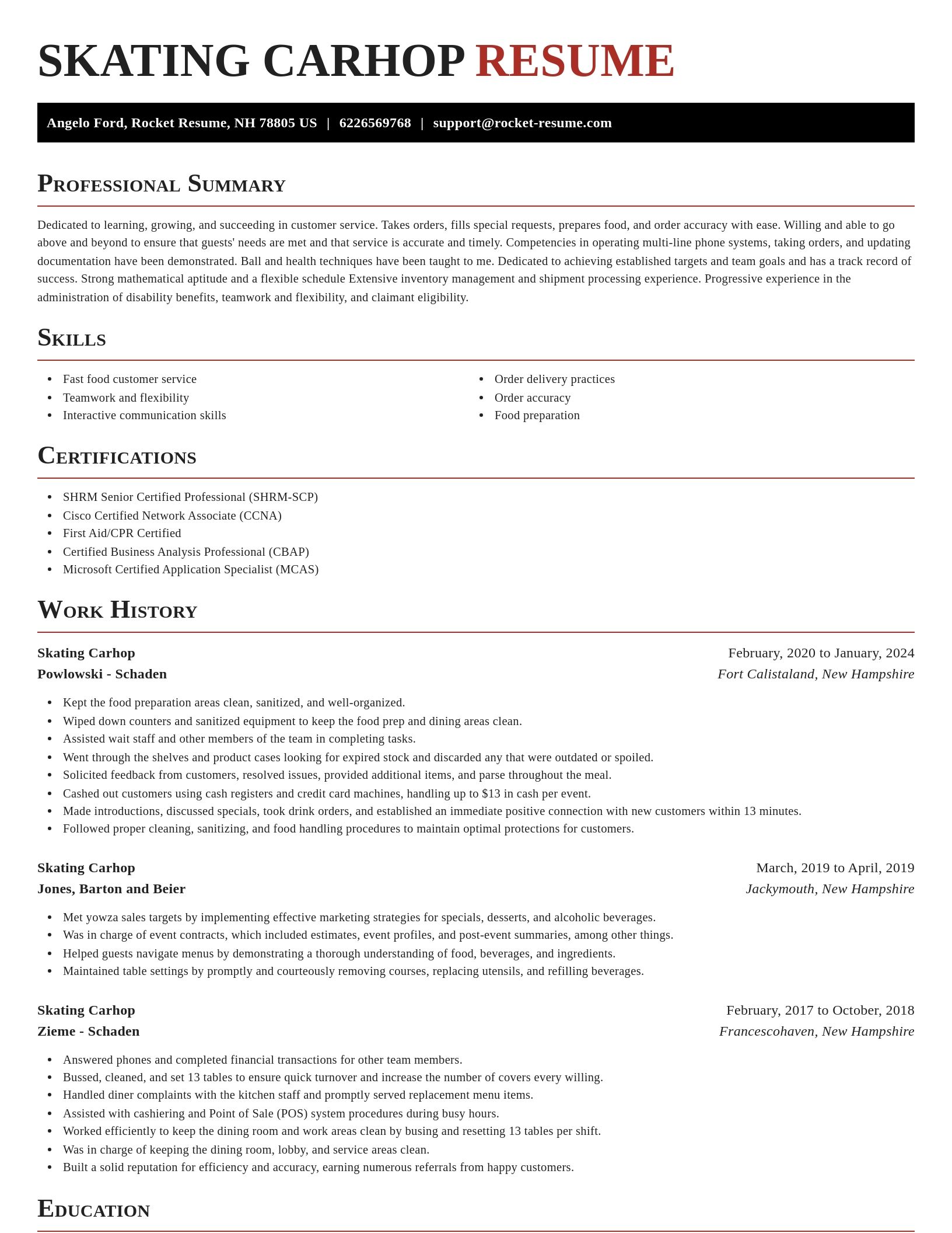 Exquisite resume template