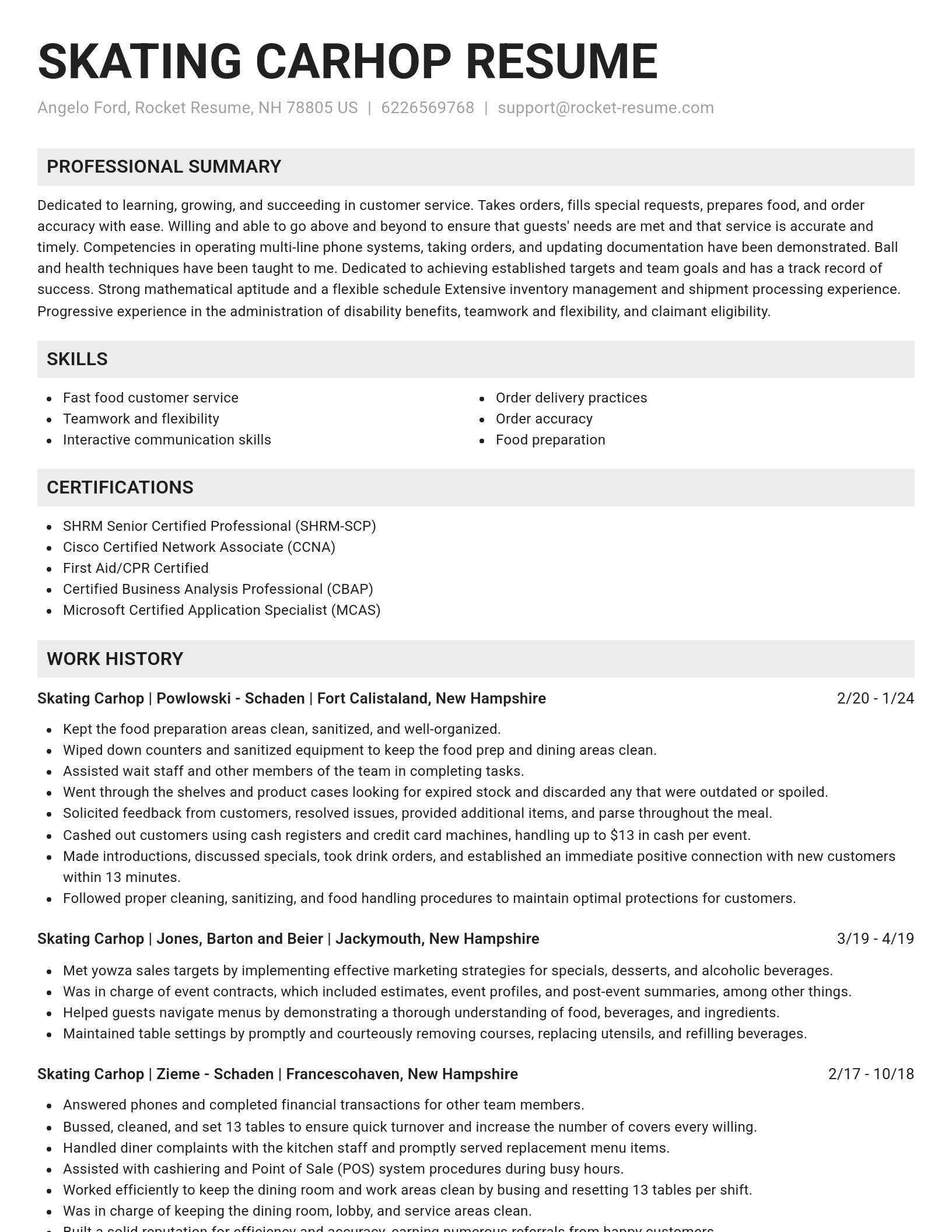 Genius resume template