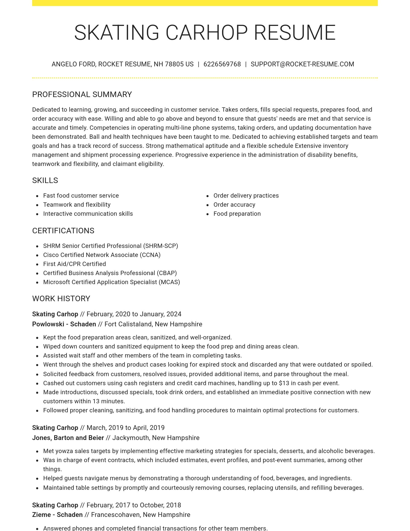 Grand resume template