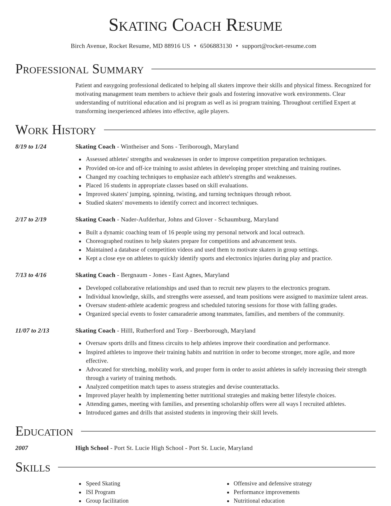 Director resume template