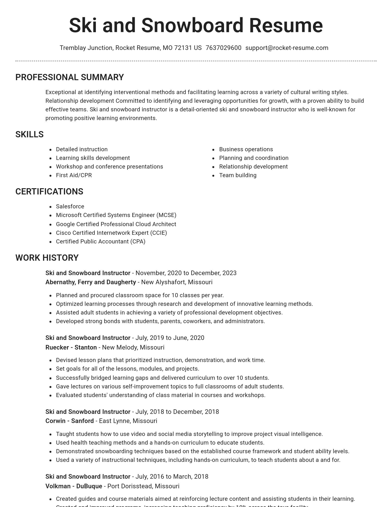 Brilliant resume template
