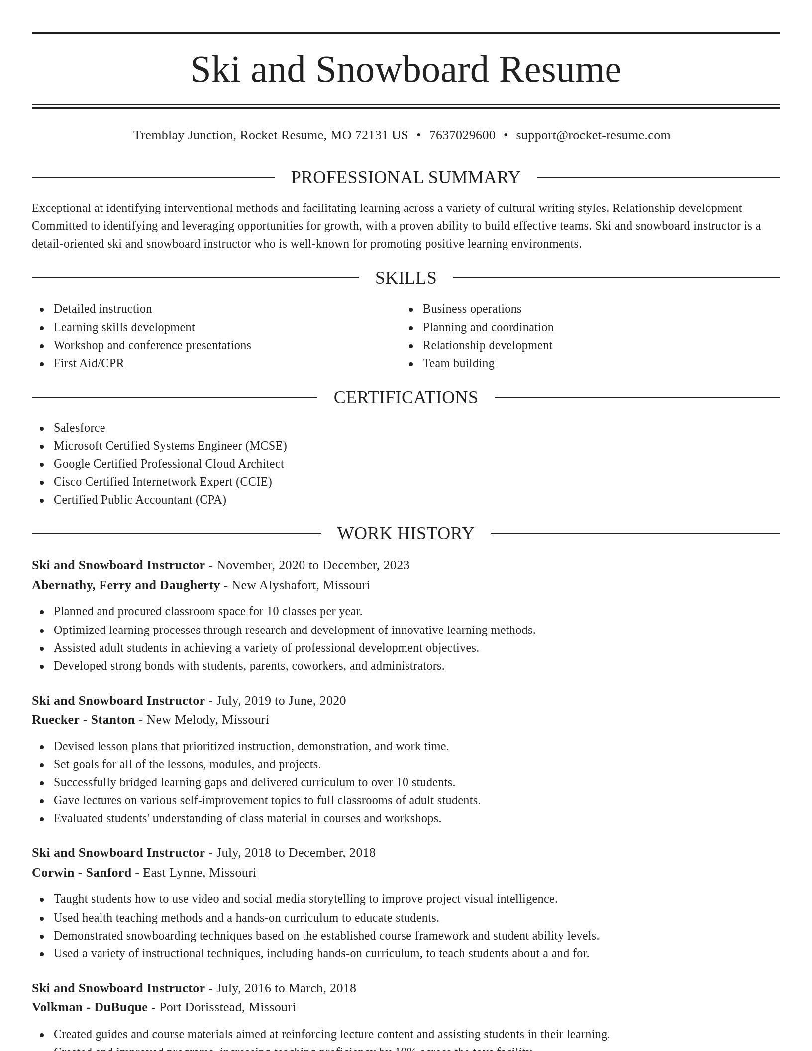 Elegant resume template