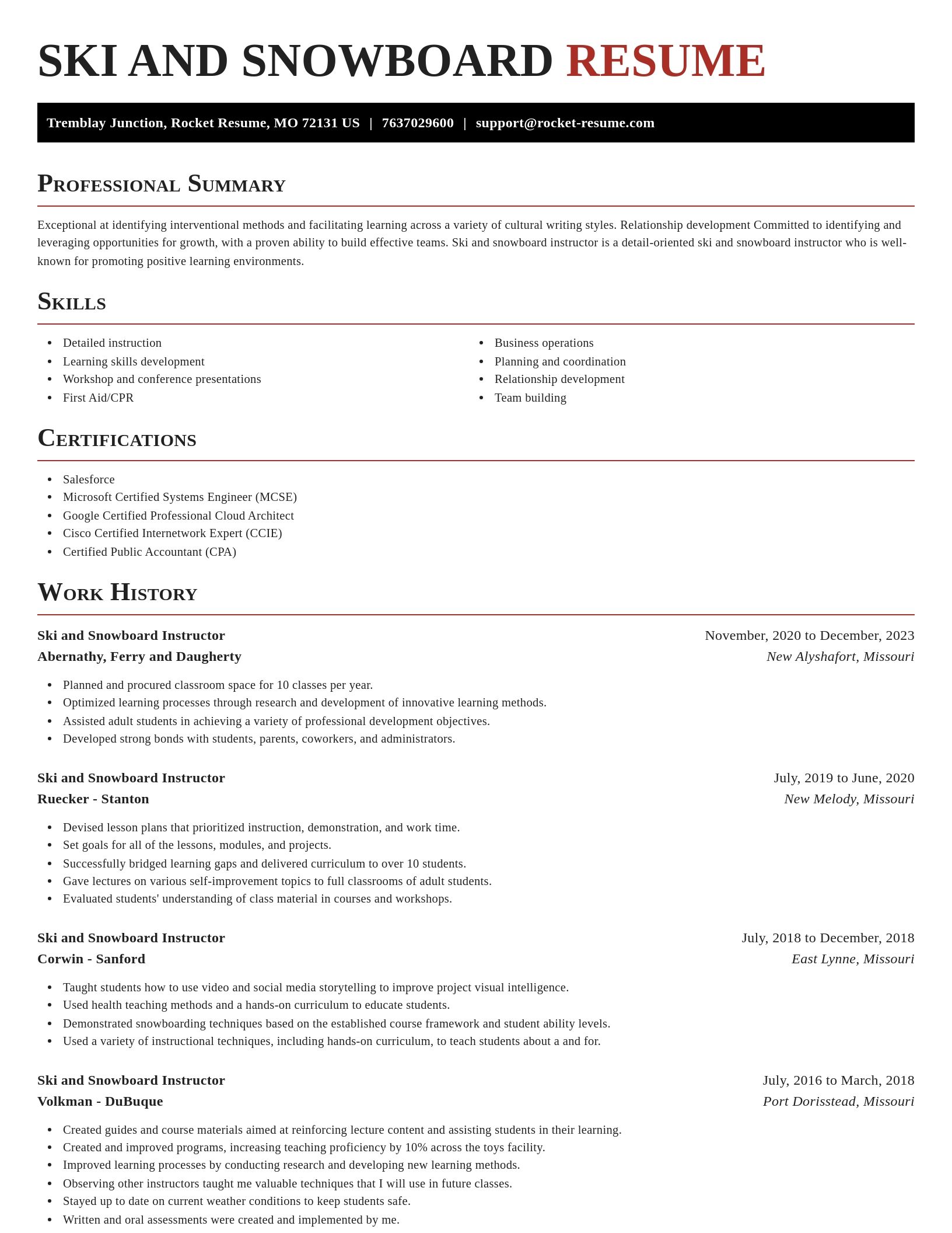 Exquisite resume template