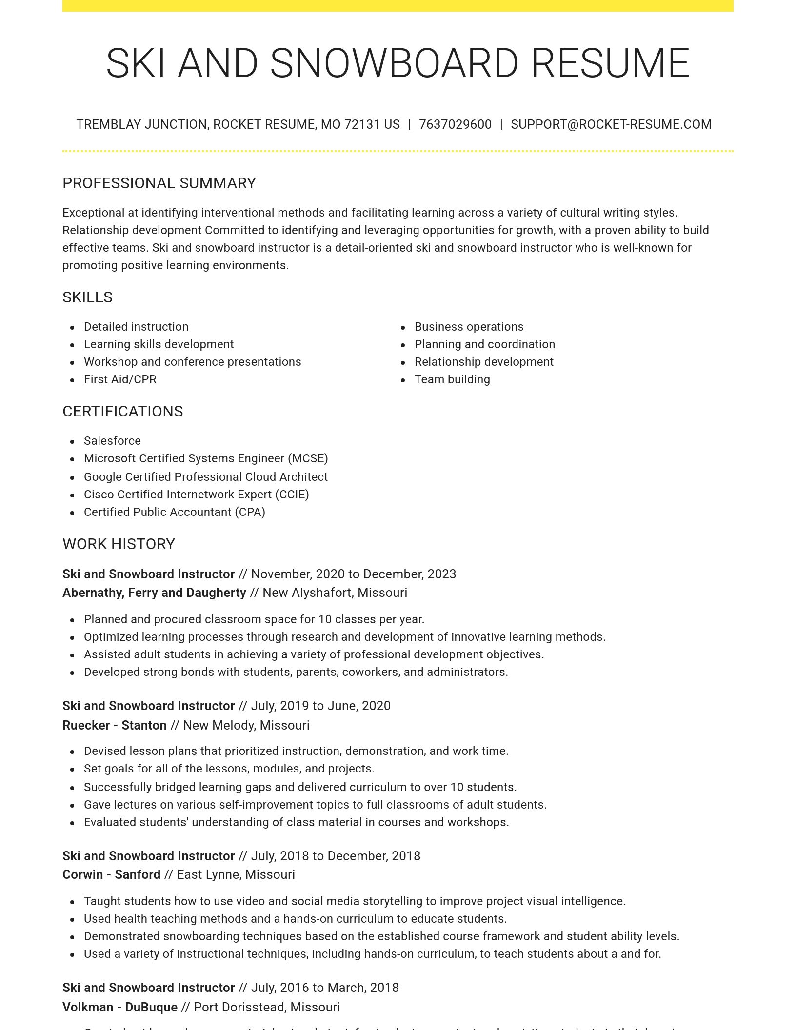 Grand resume template