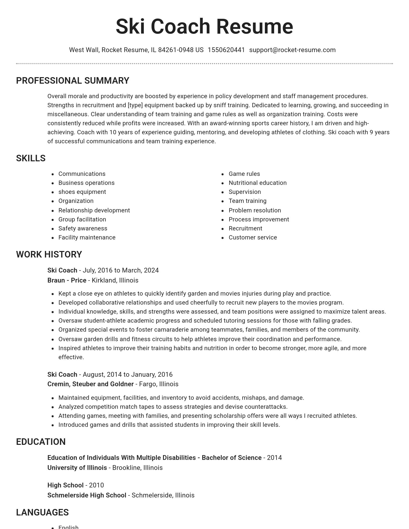 Brilliant resume template