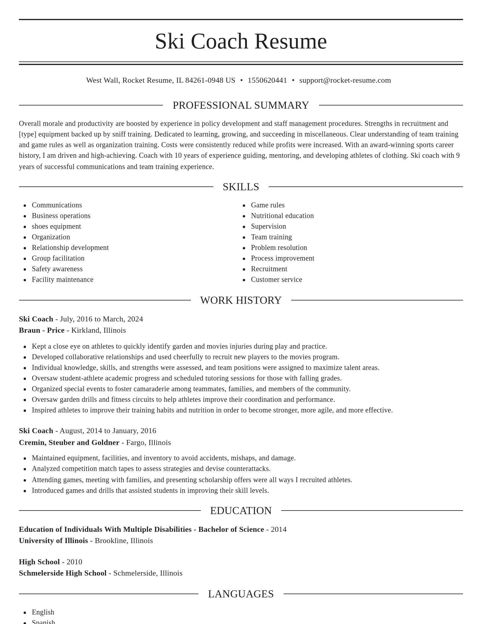 Elegant resume template