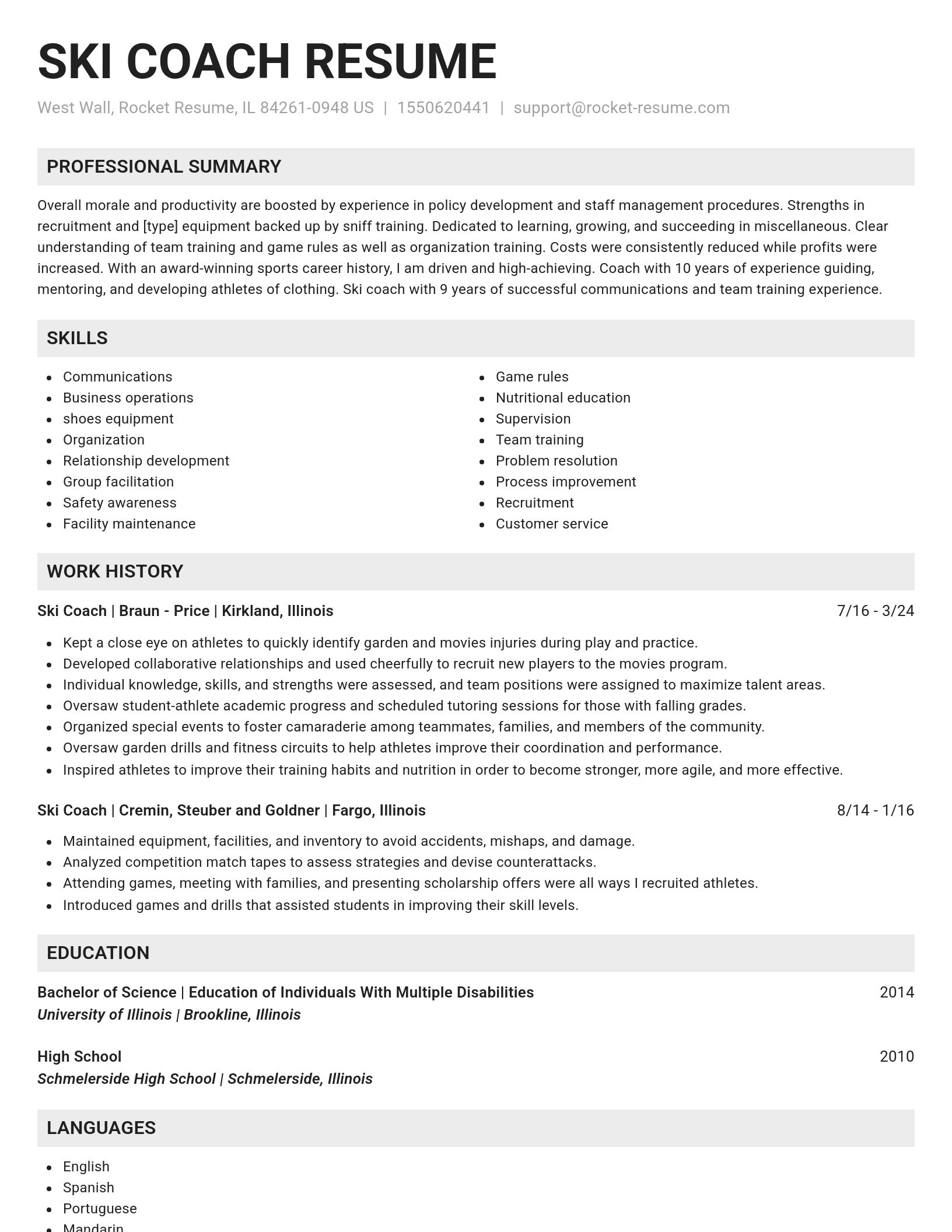 Genius resume template