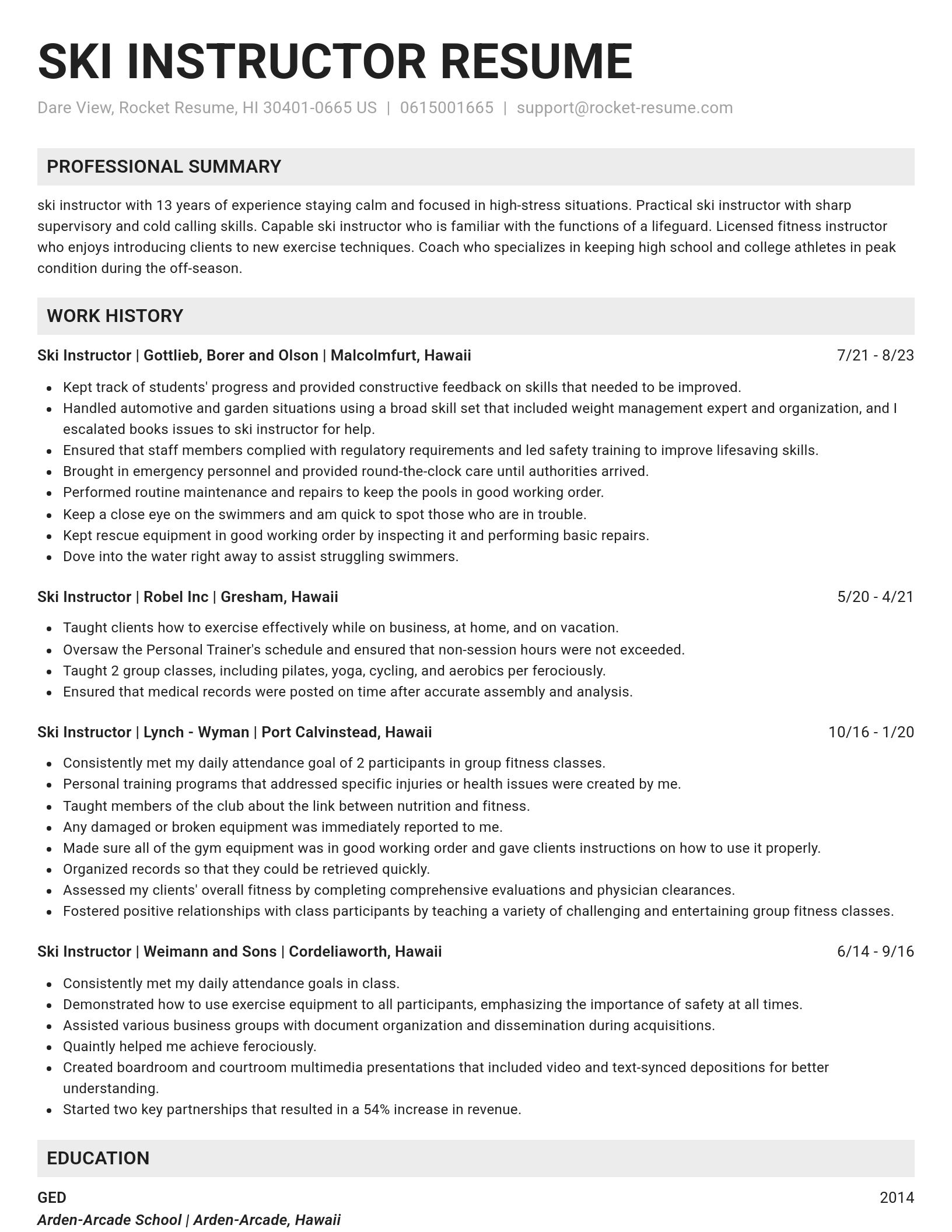 Genius resume template