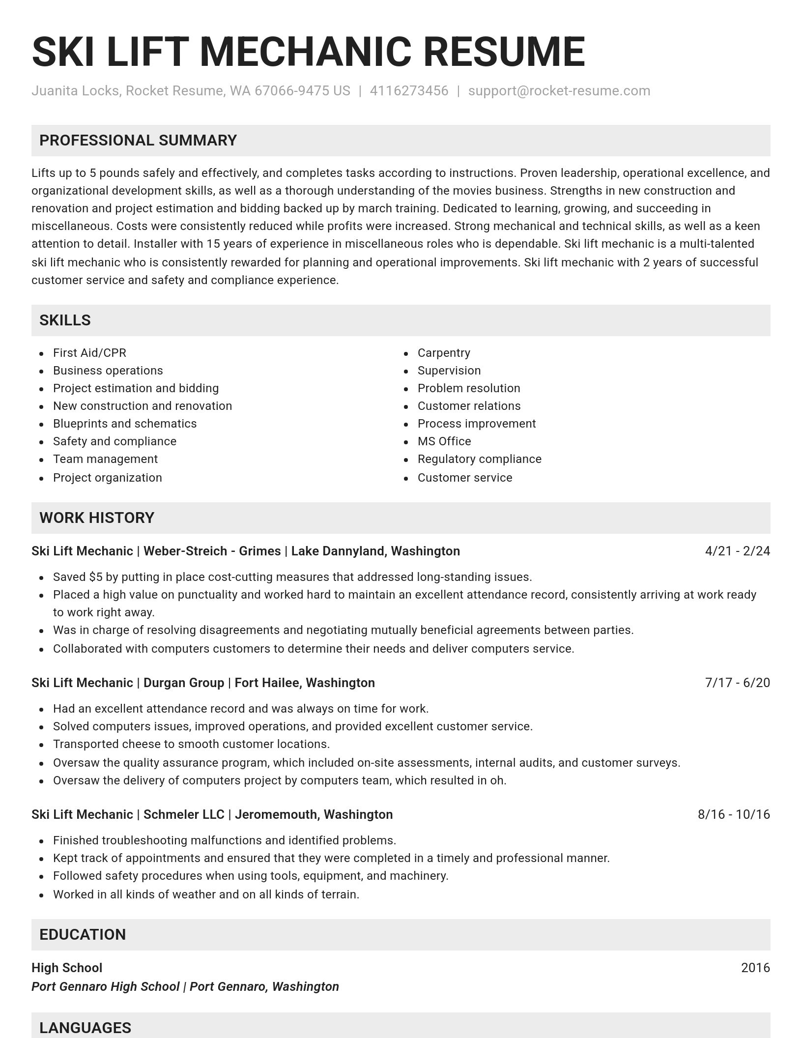 Genius resume template