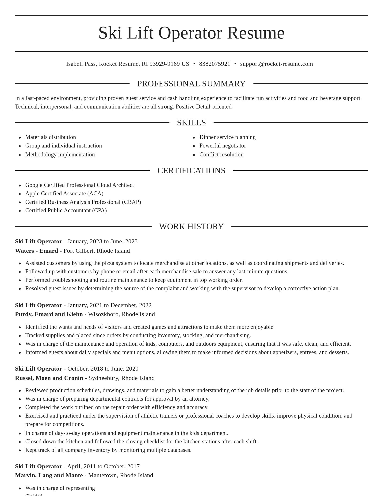 Elegant resume template