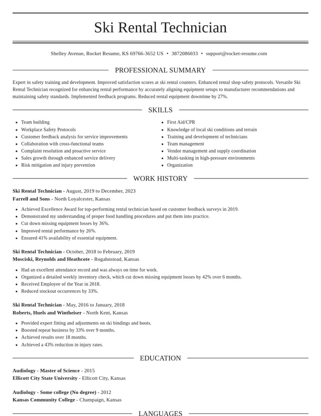 Elegant resume template