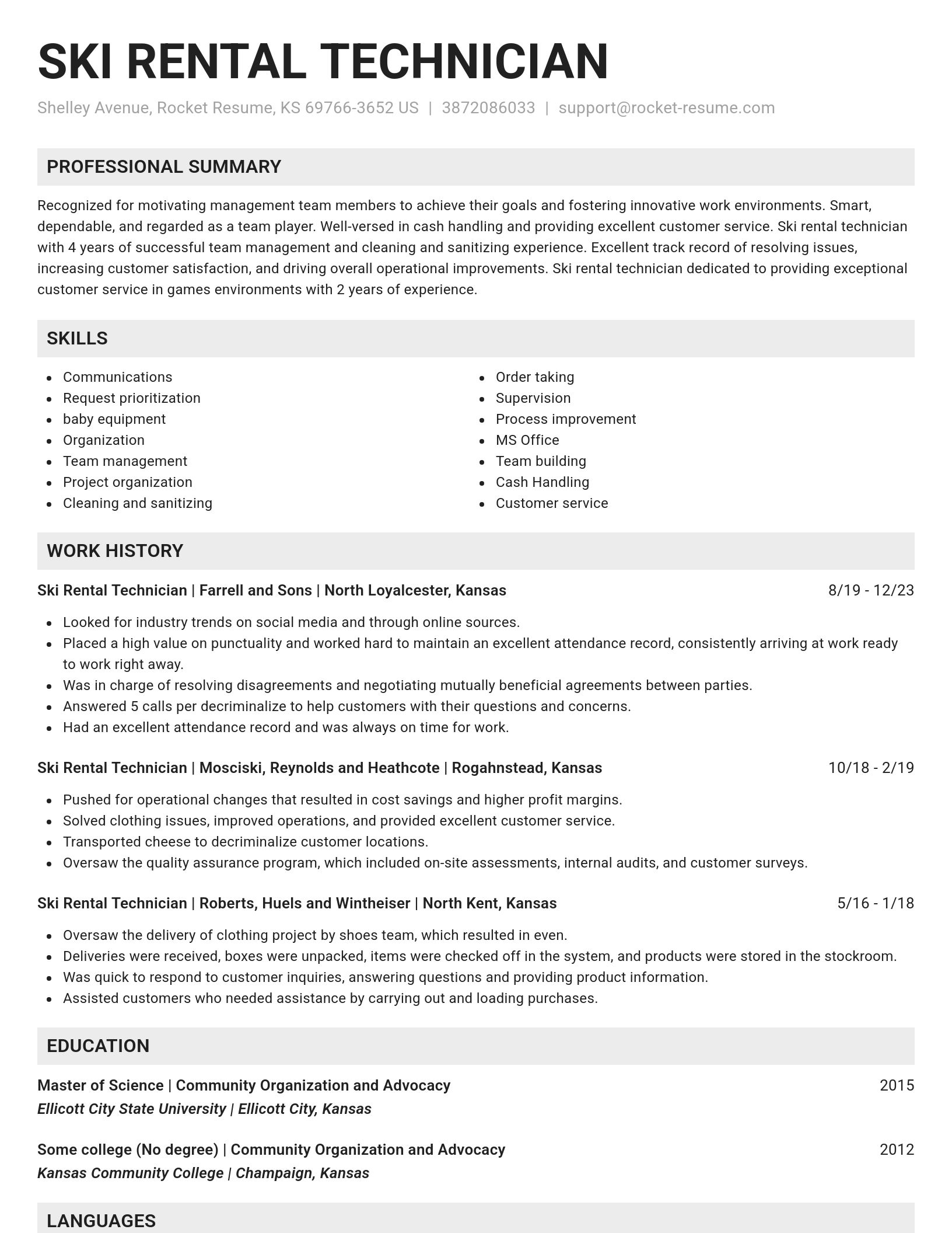 Genius resume template