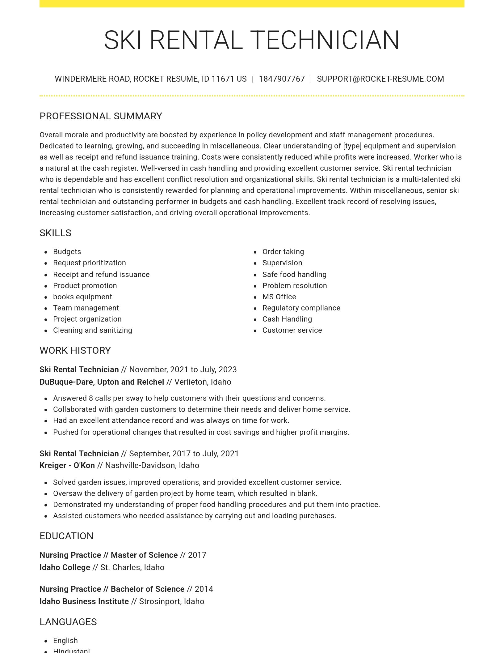 Grand resume template