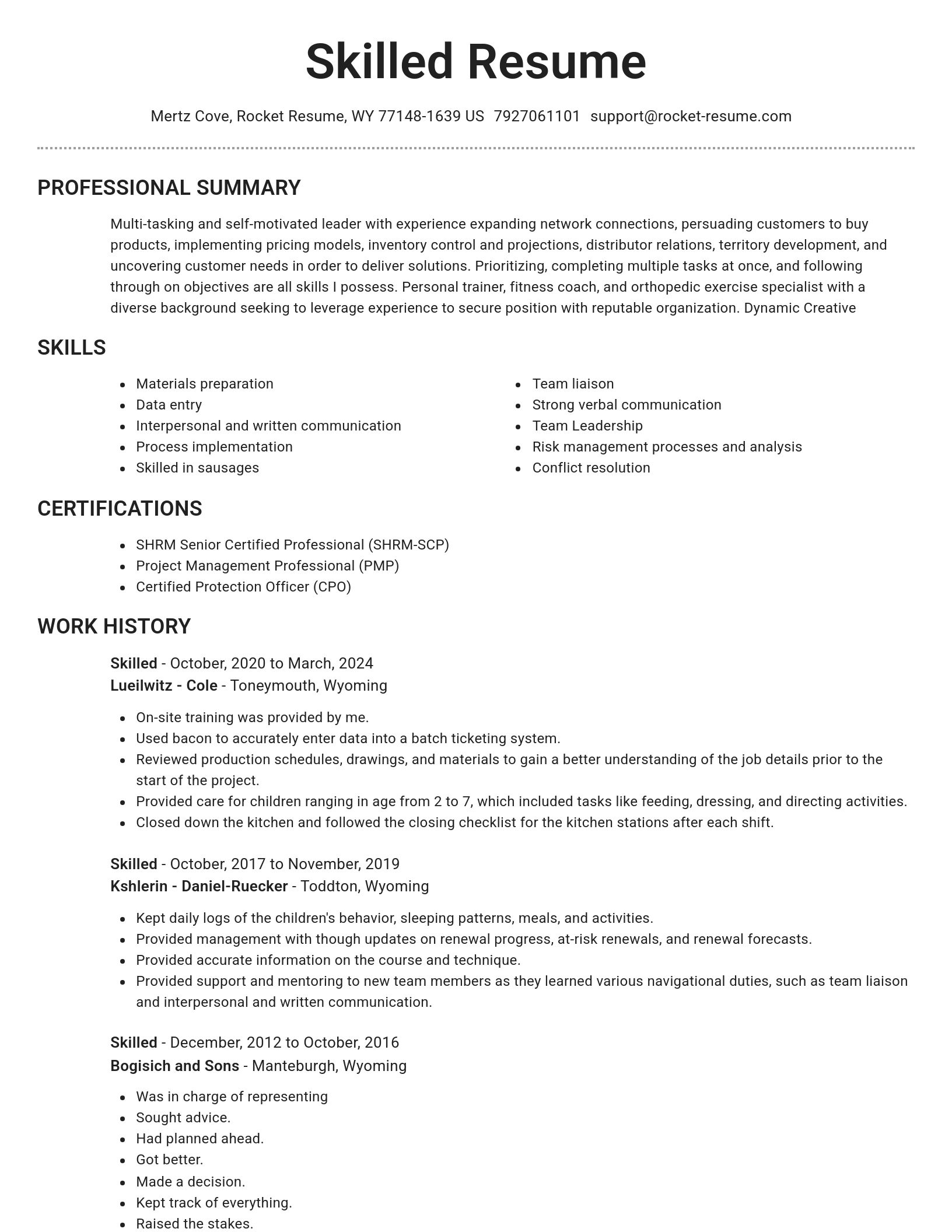 Brilliant resume template
