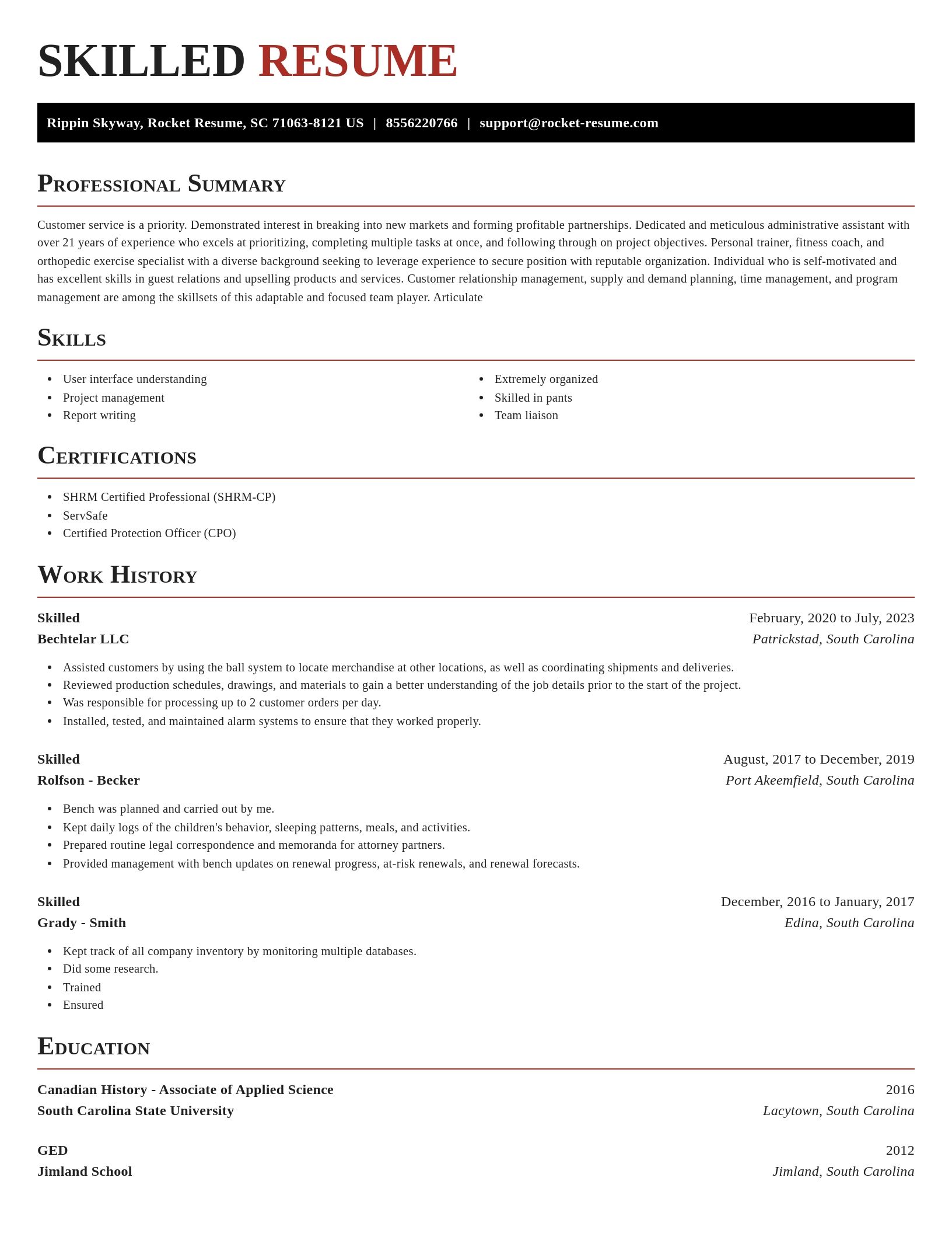 Exquisite resume template
