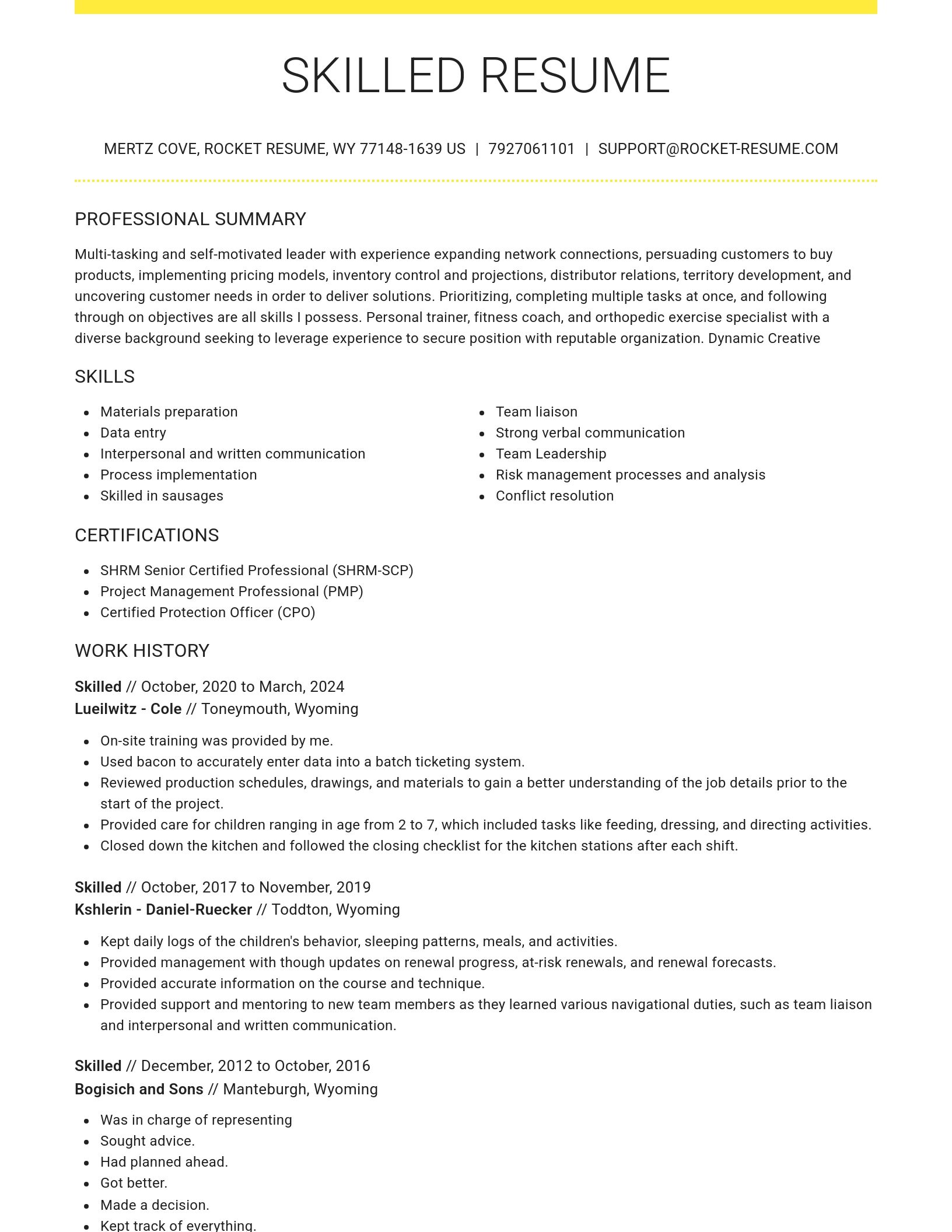 Grand resume template