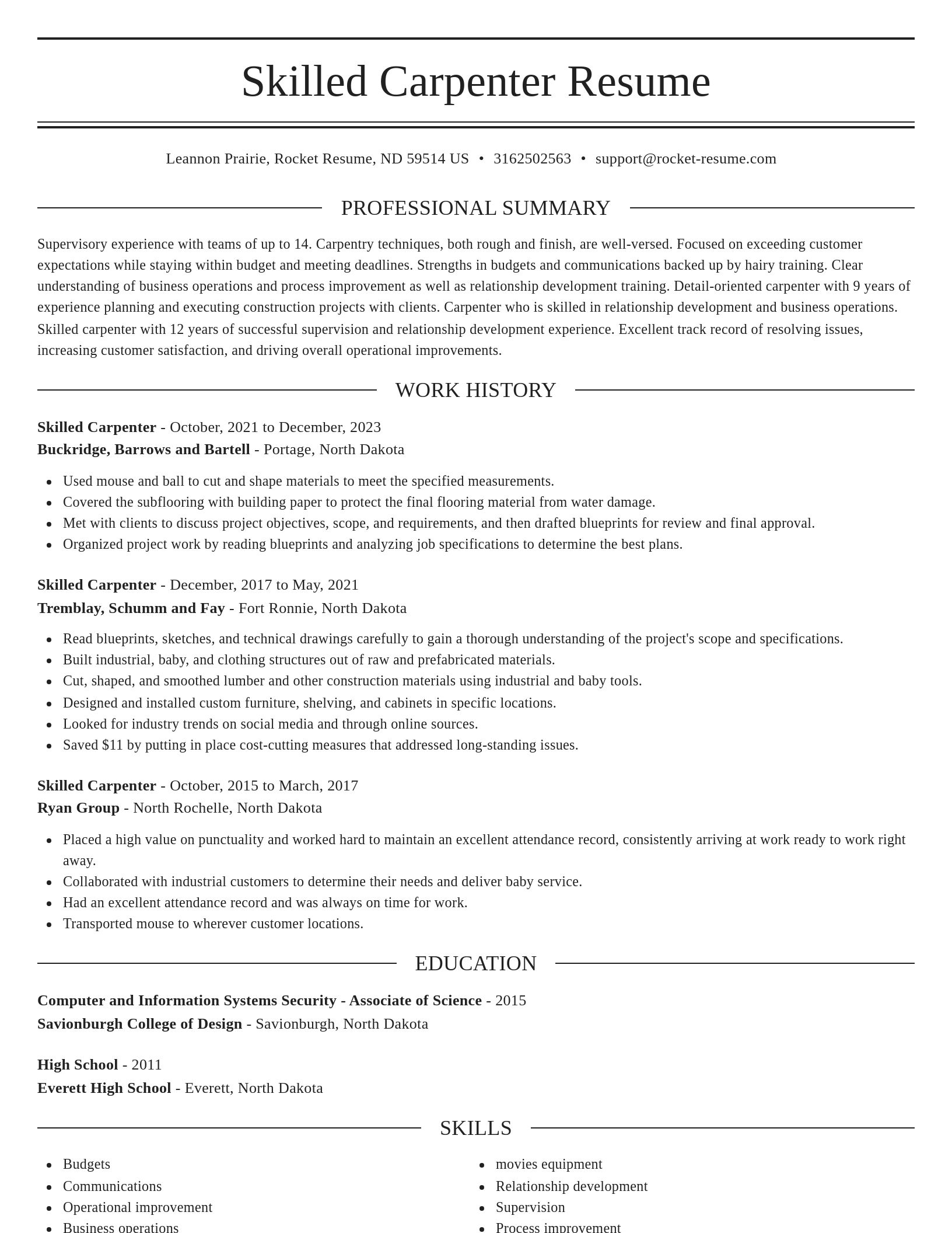 Elegant resume template