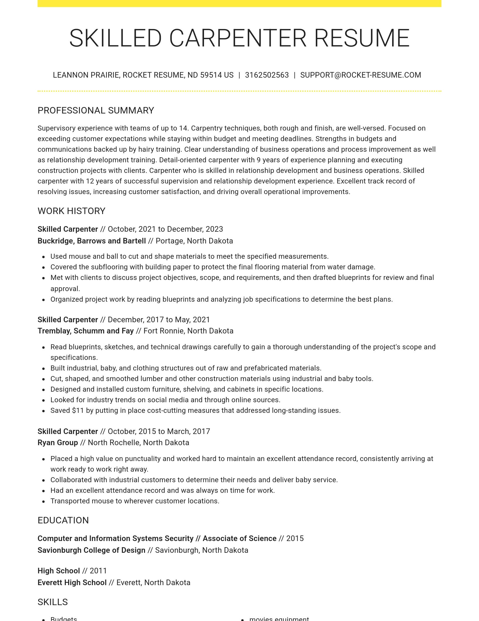 Grand resume template