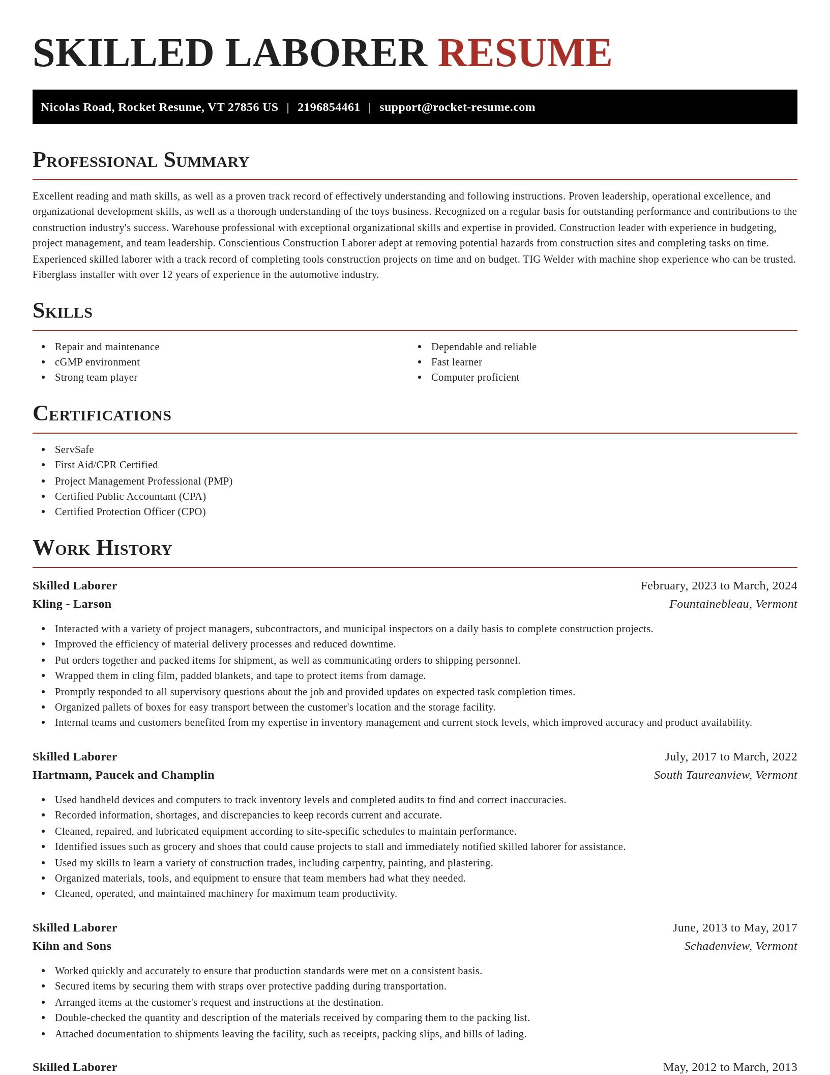 Exquisite resume template