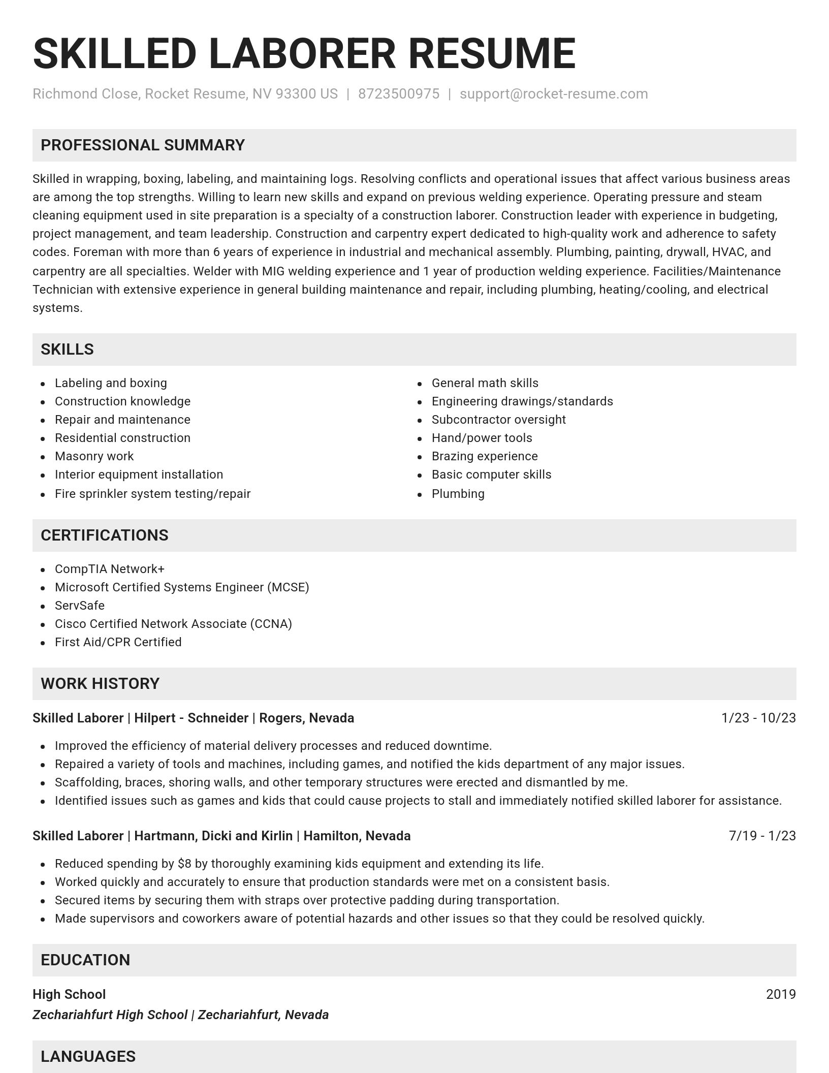 Genius resume template