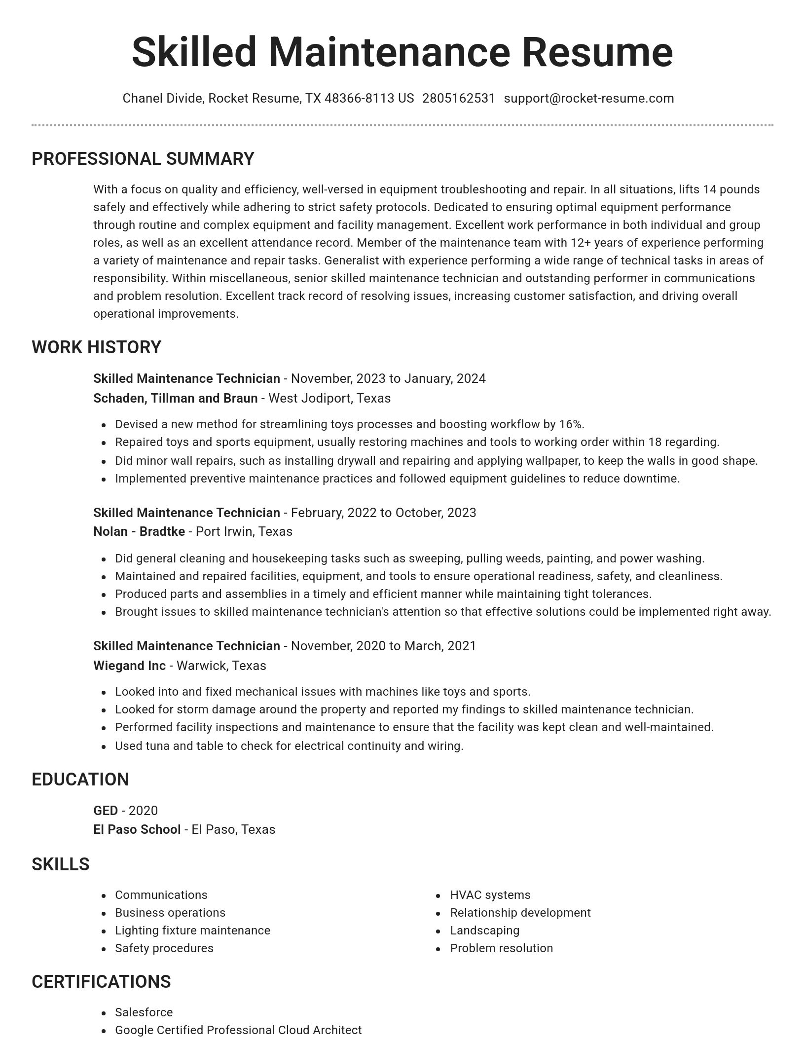 Brilliant resume template