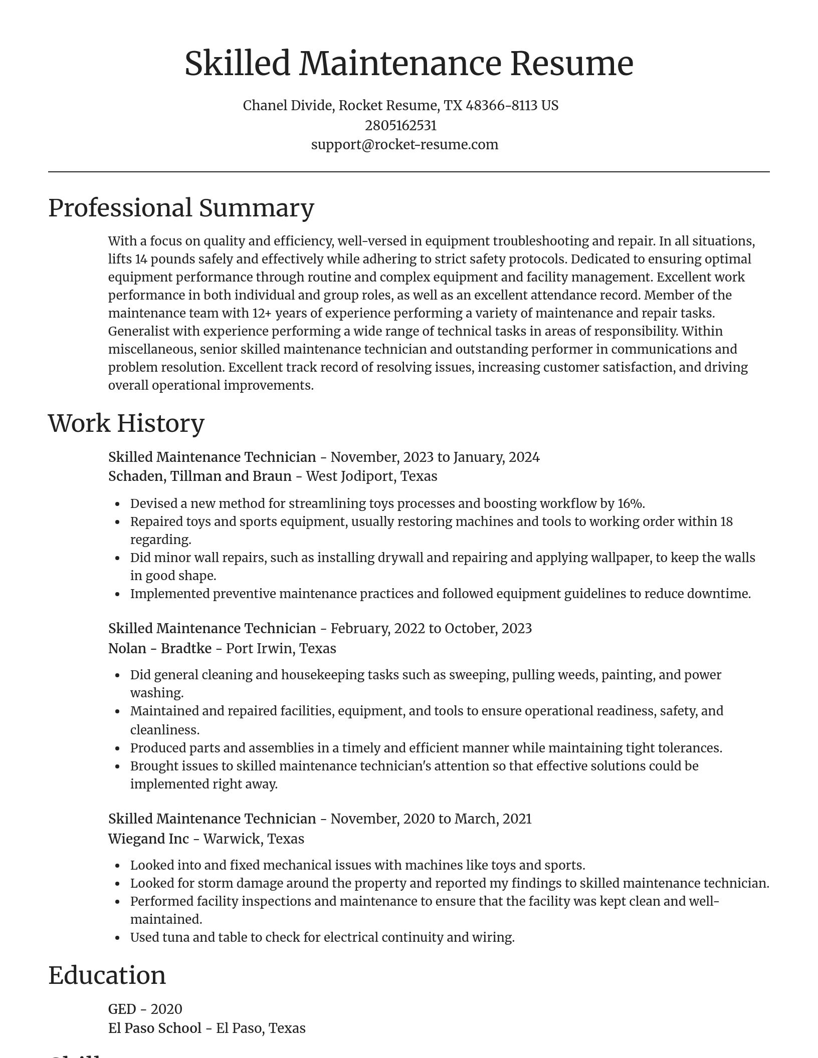 Focal Point resume template