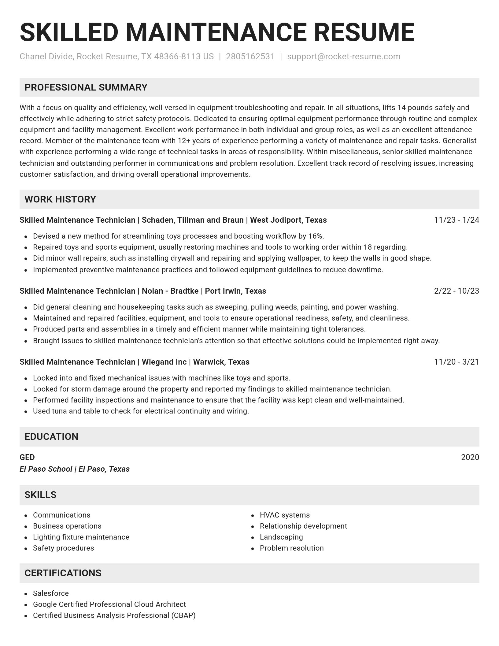 Genius resume template