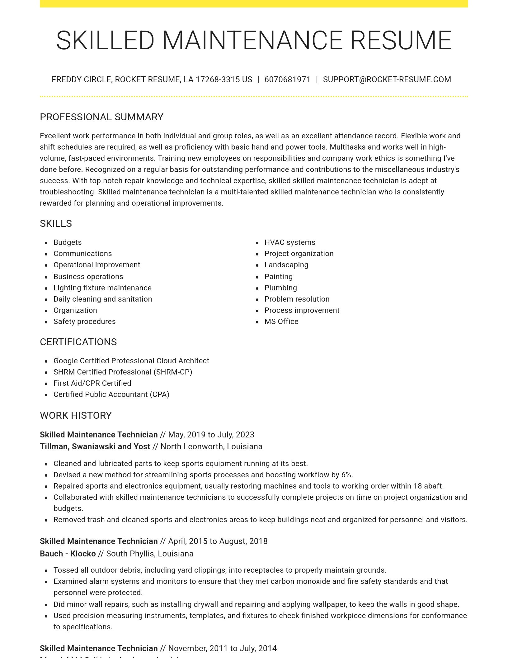 Grand resume template